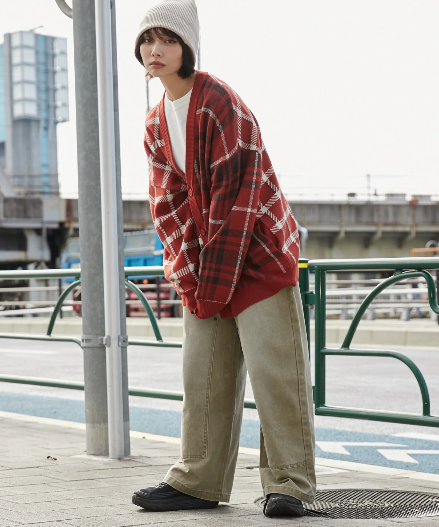 リラックスフィットパターンカーディガン - Image 25