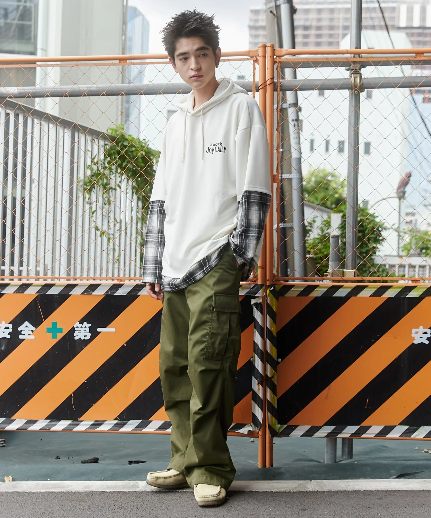 チェックレイヤードパーカー - Image 11