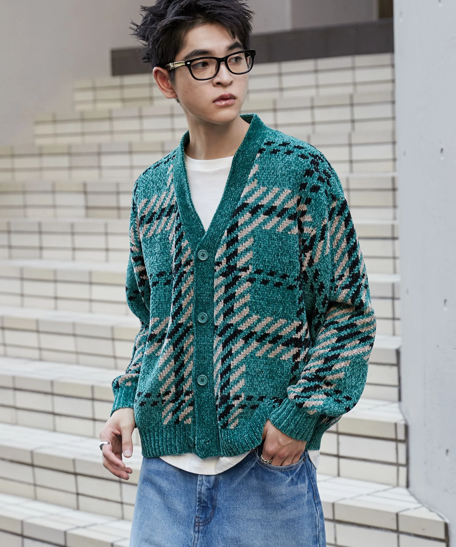ベロアモールパターンカーディガン - Image 13