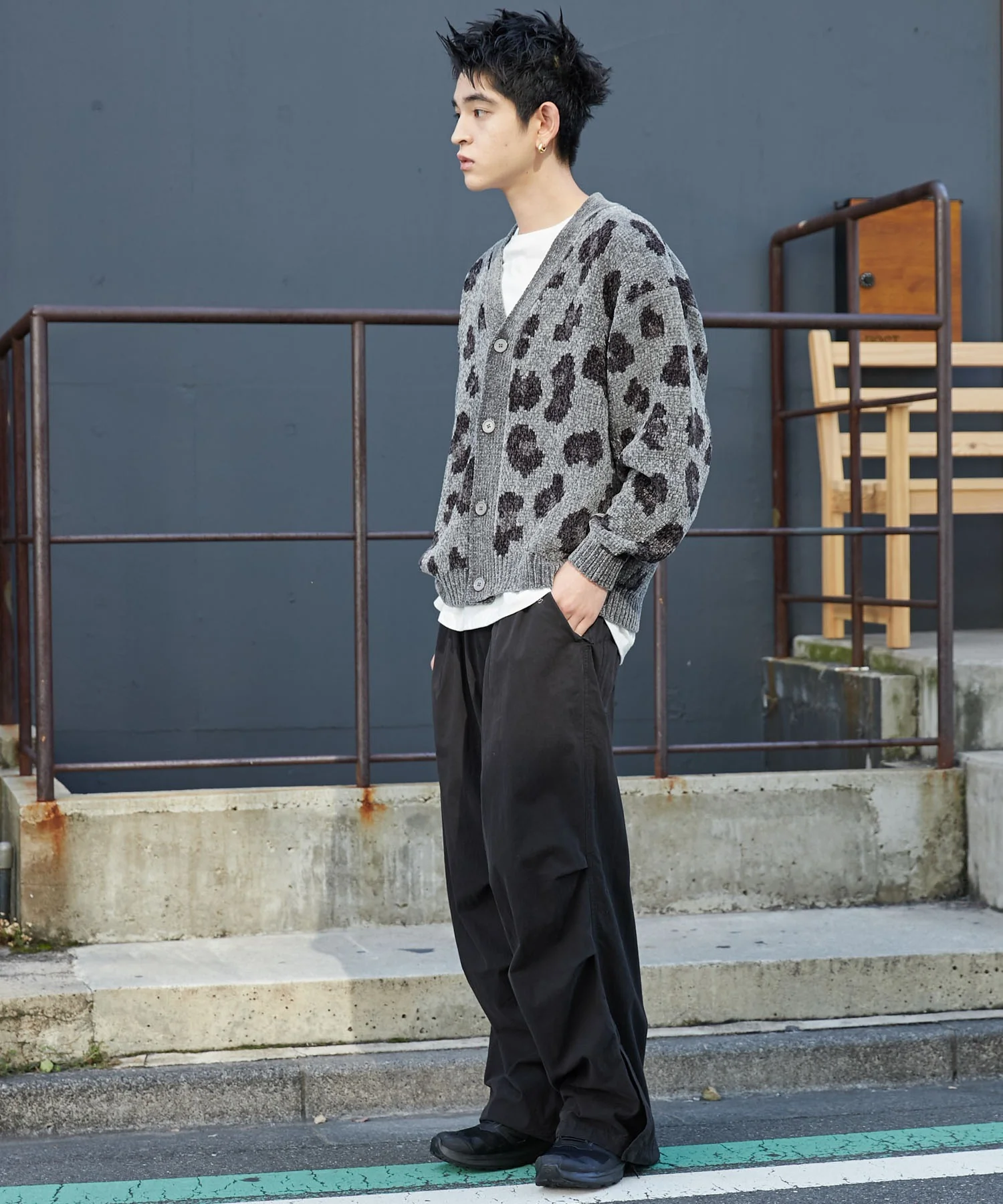 ベロアモールパターンカーディガン - Image 8