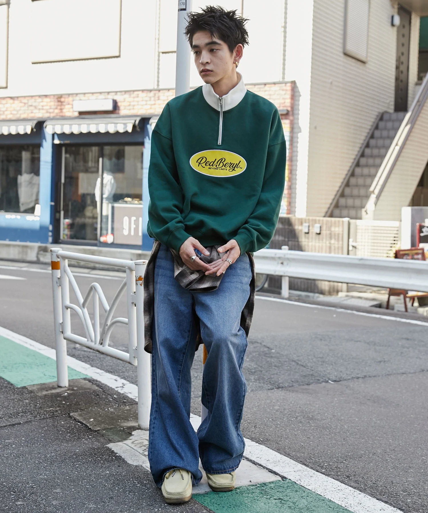 サークルロゴハーフジッププルオーバー - Image 10