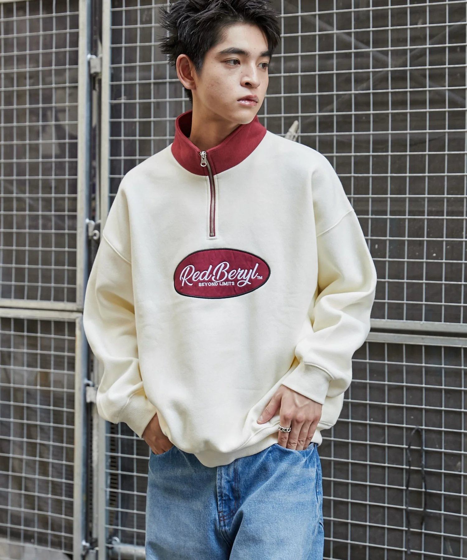 サークルロゴハーフジッププルオーバー - Image 13