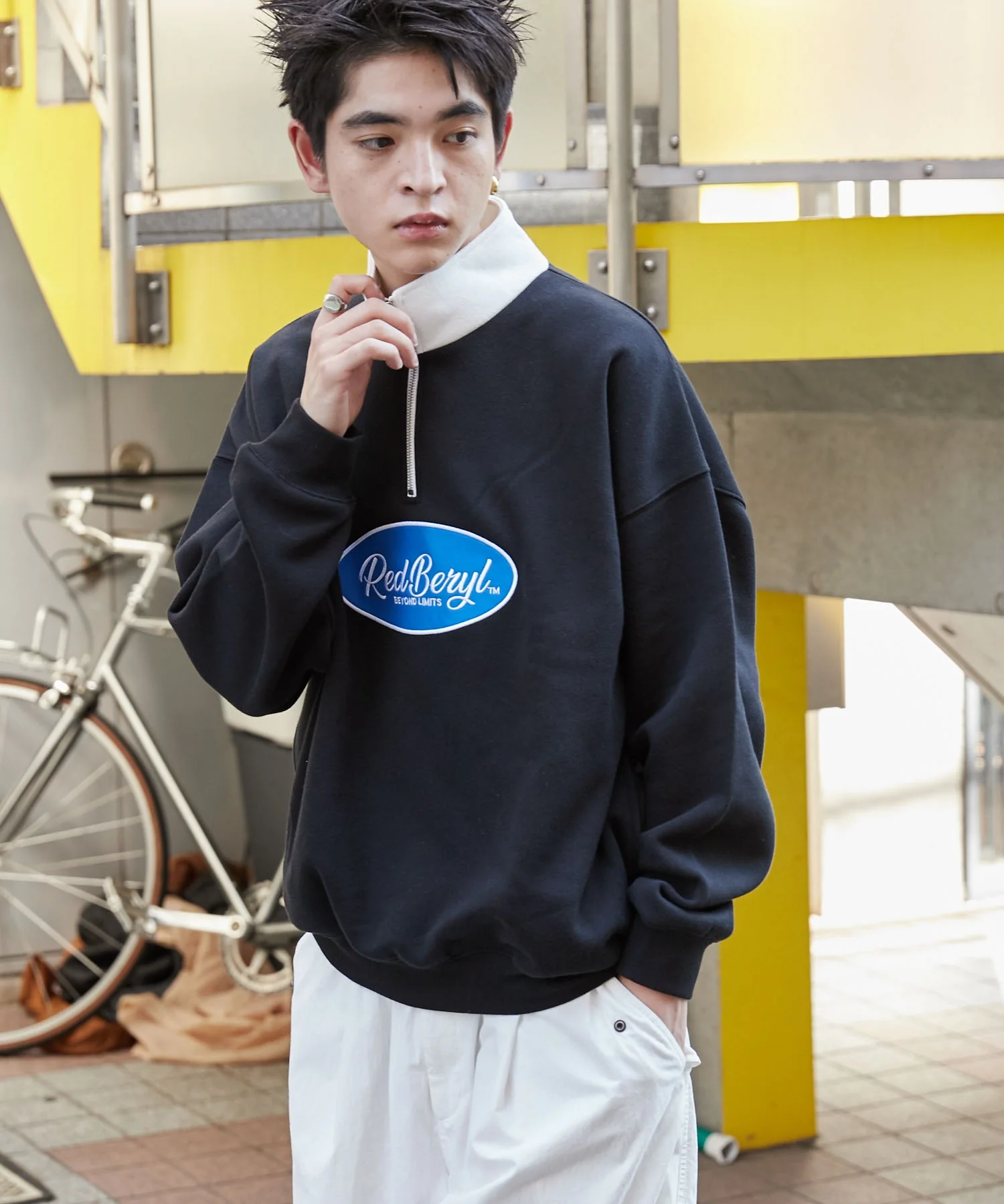 サークルロゴハーフジッププルオーバー - Image 16