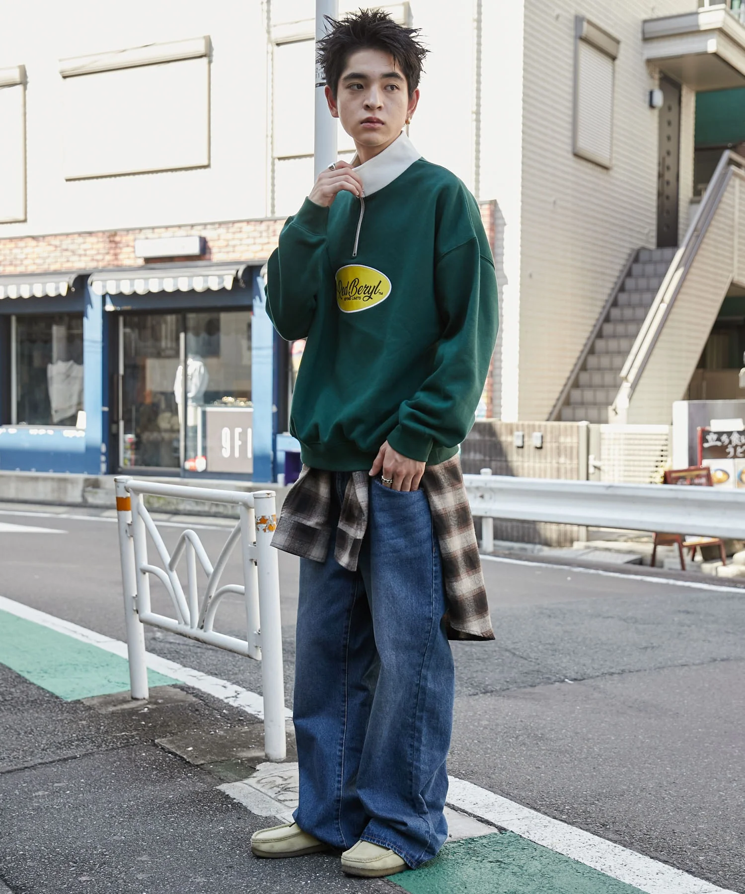 サークルロゴハーフジッププルオーバー - Image 4