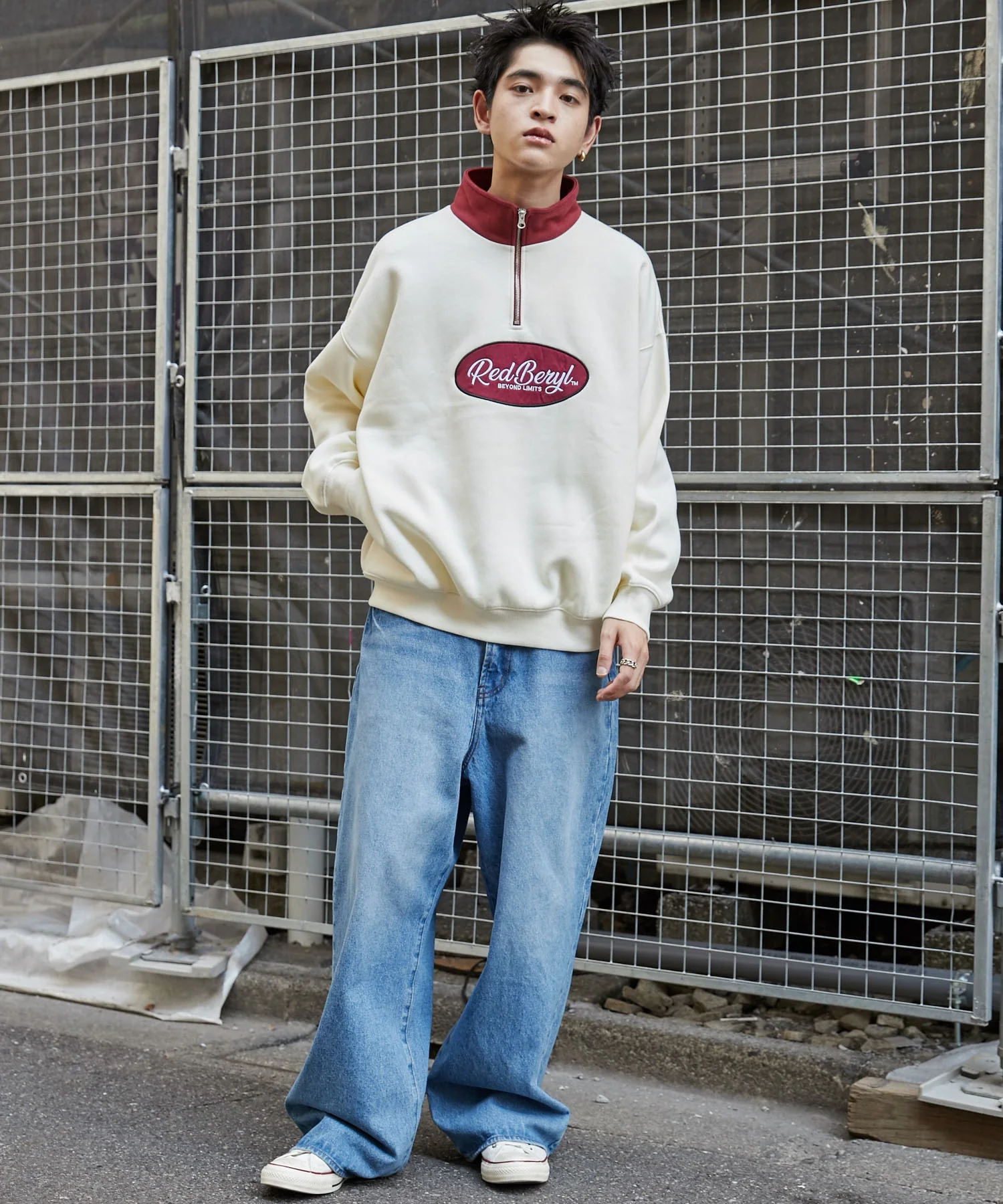 サークルロゴハーフジッププルオーバー - Image 5