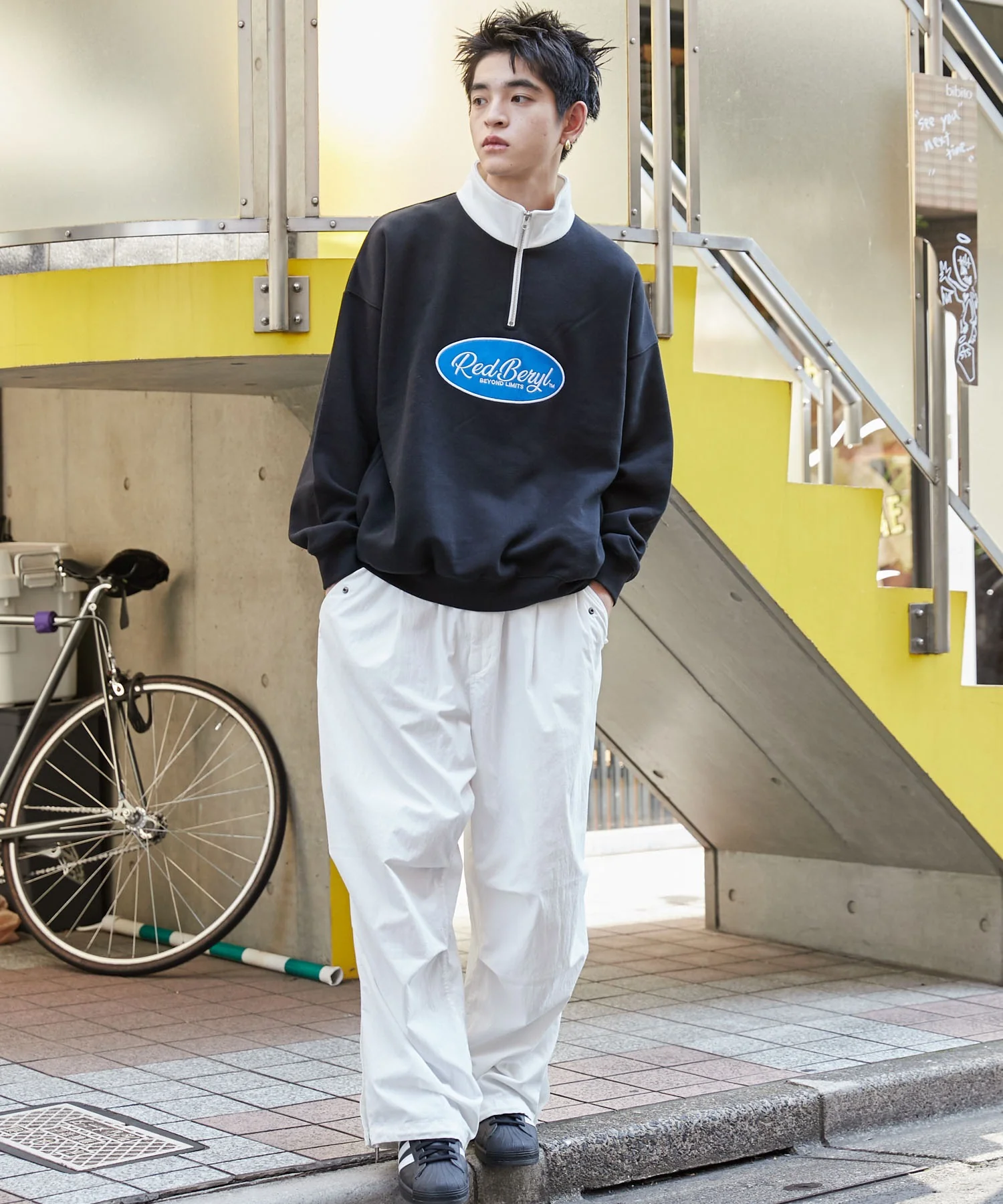 サークルロゴハーフジッププルオーバー - Image 6