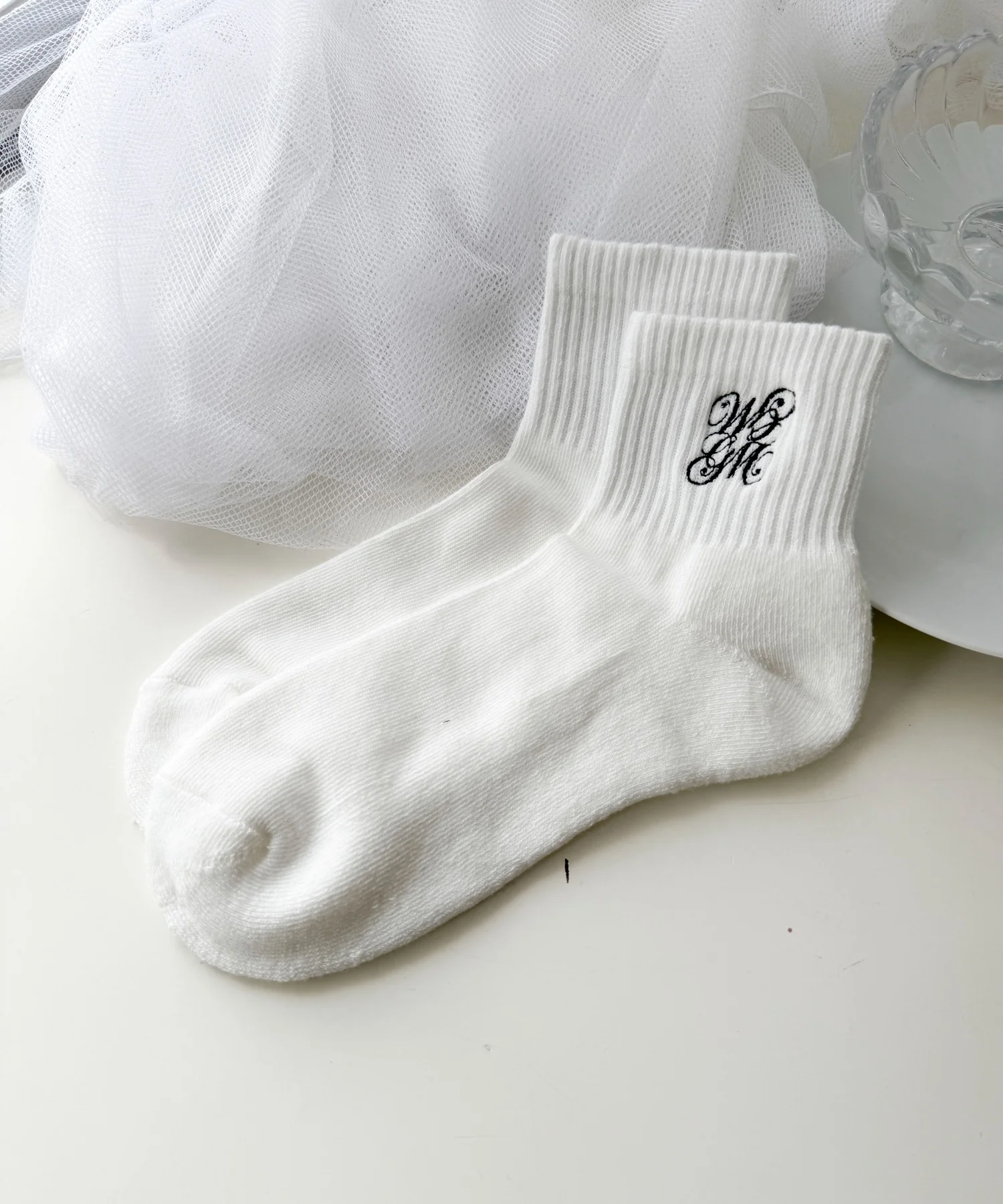 デザインロゴ刺繍アンクル底パイルソックス(23-25cm) - Image 9