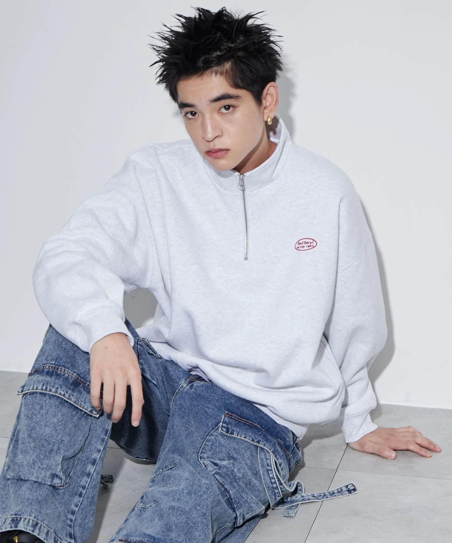 ワンポイントハーフジッププルオーバー - Image 3