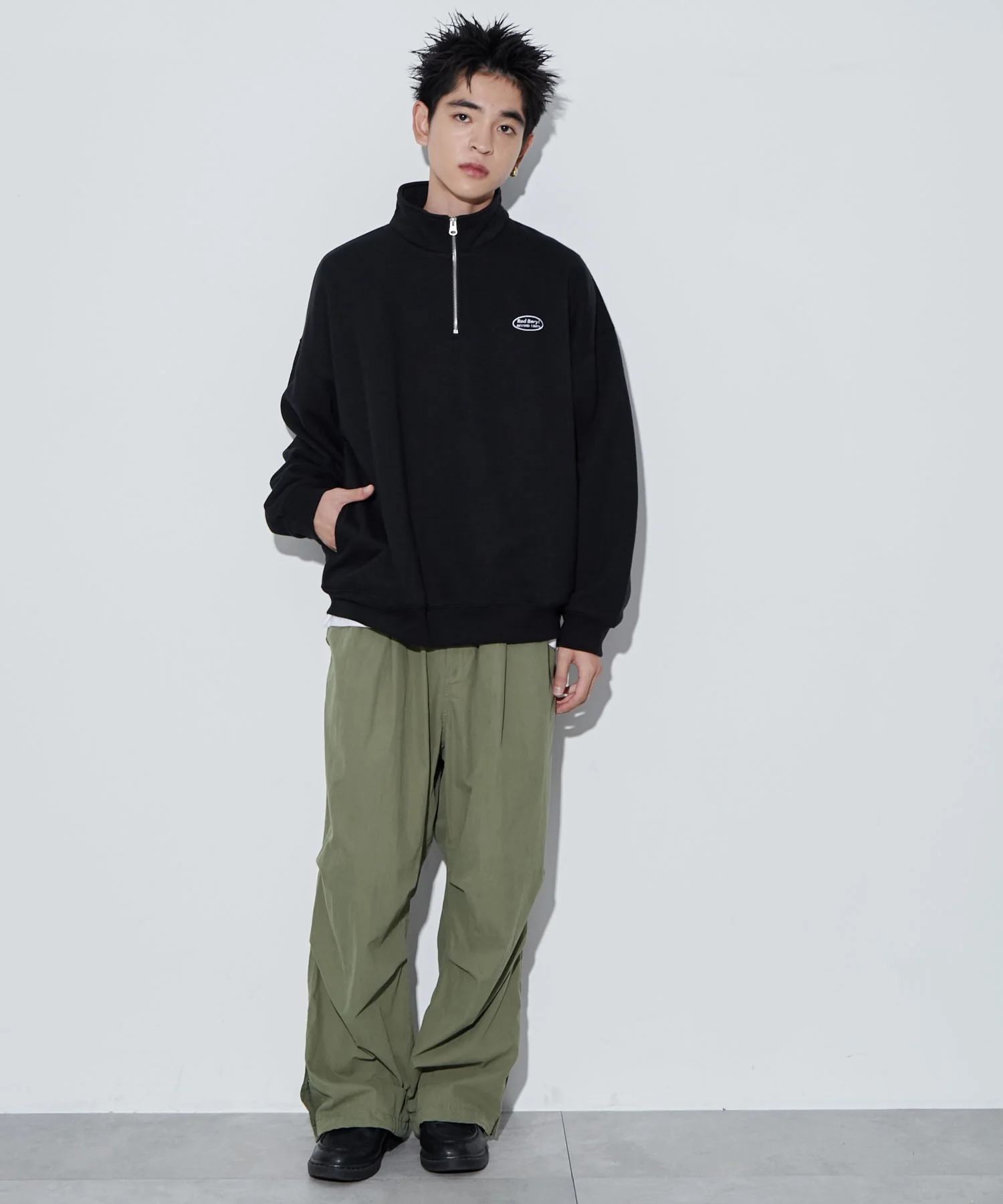 ワンポイントハーフジッププルオーバー - Image 4