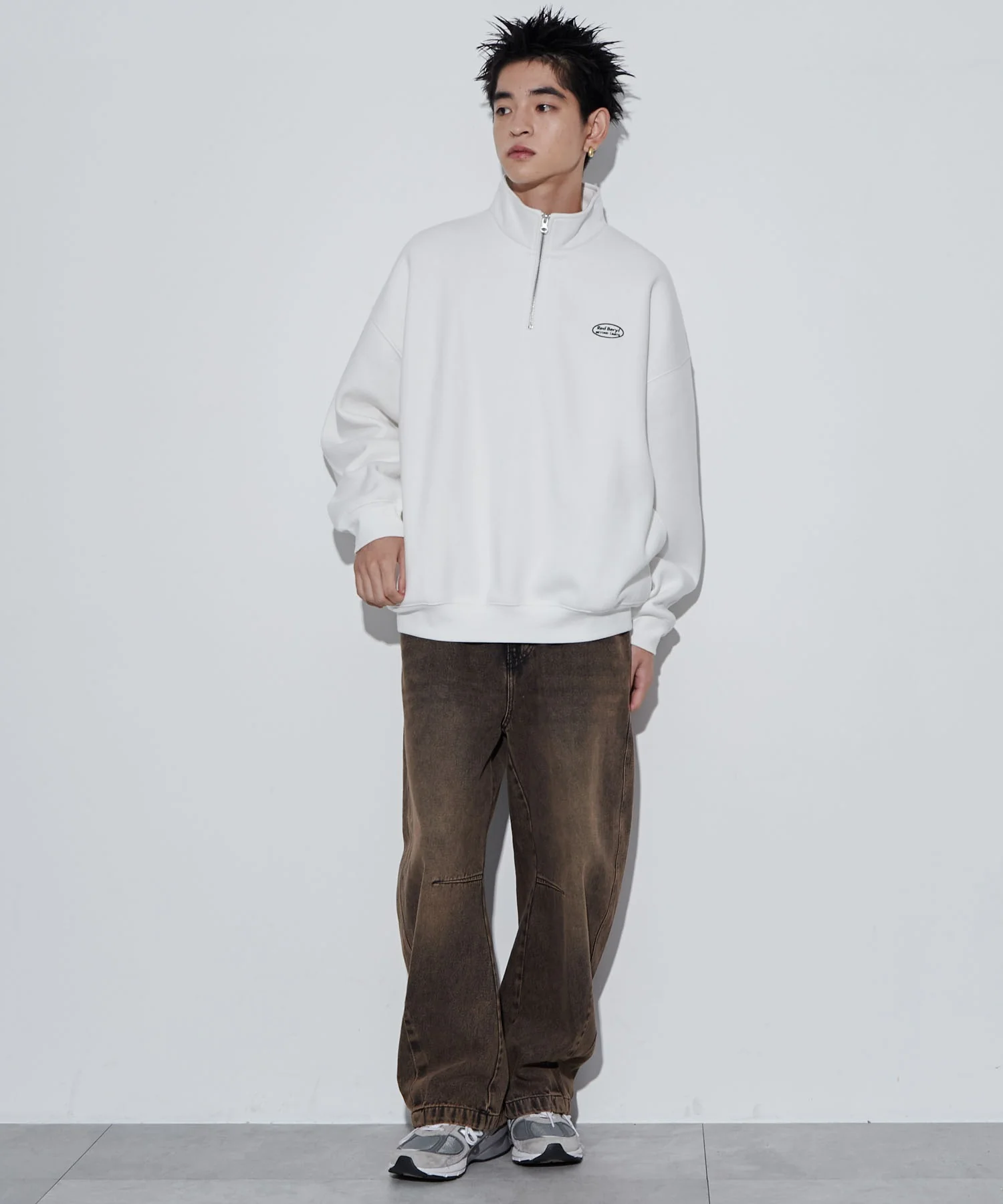 ワンポイントハーフジッププルオーバー - Image 6