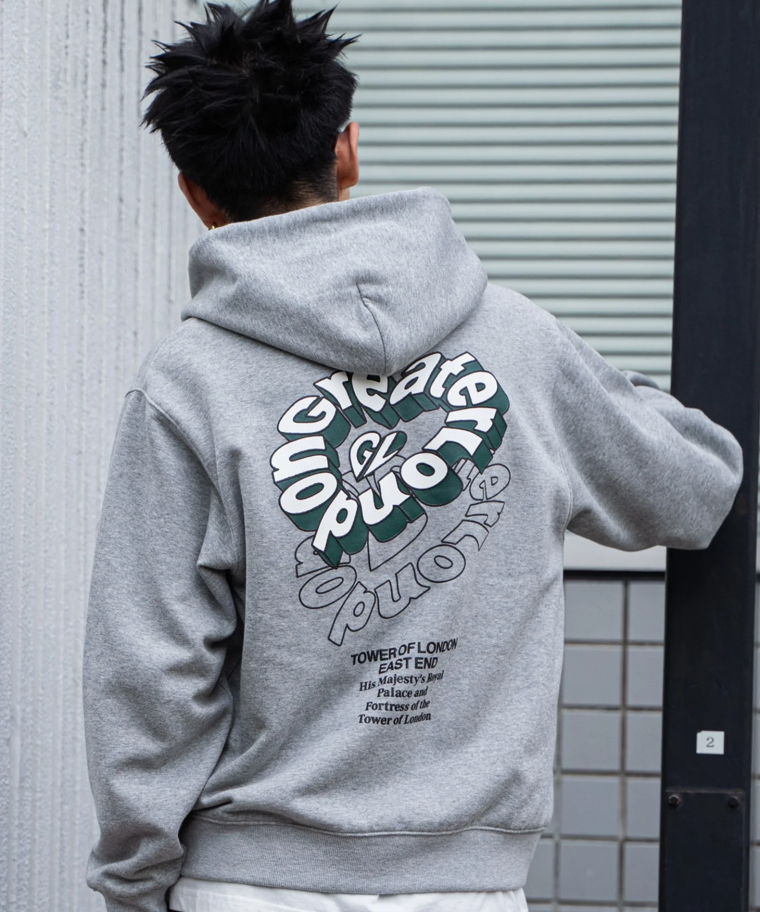 リラックスフィットバックロゴジップパーカー - Image 2
