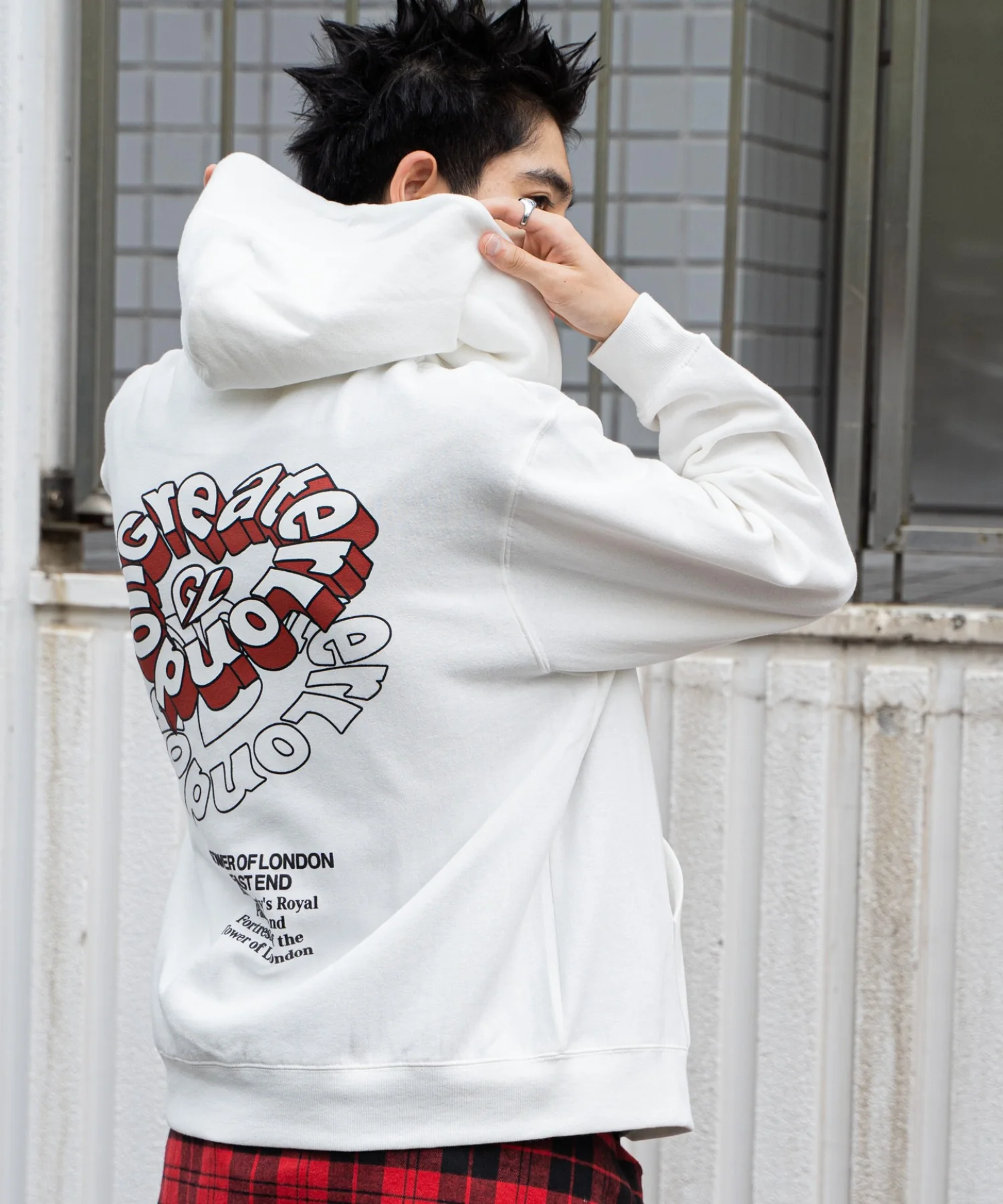 リラックスフィットバックロゴジップパーカー - Image 9