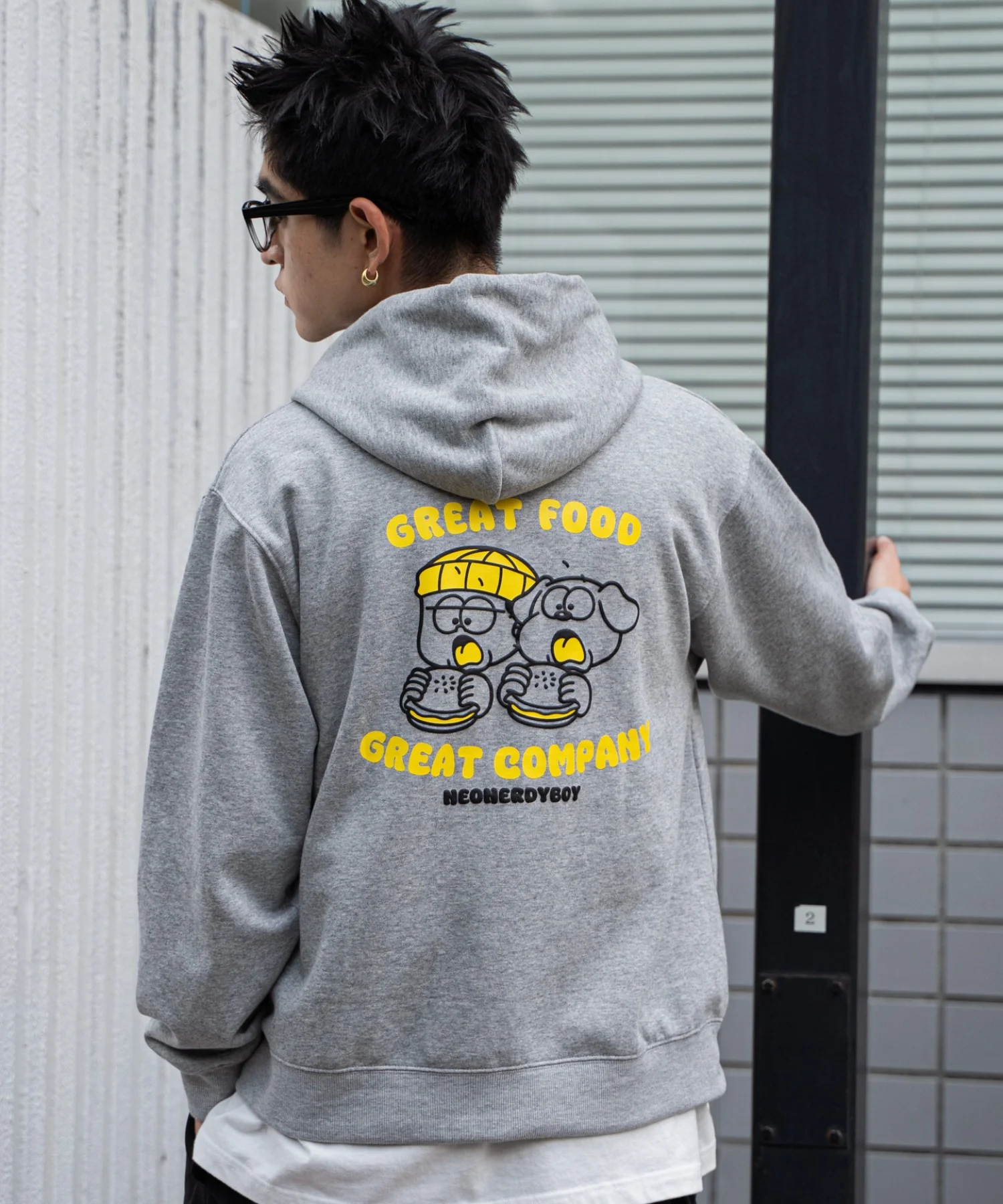 リラックスフィットTHEBOYグラフィックパーカー - Image 3