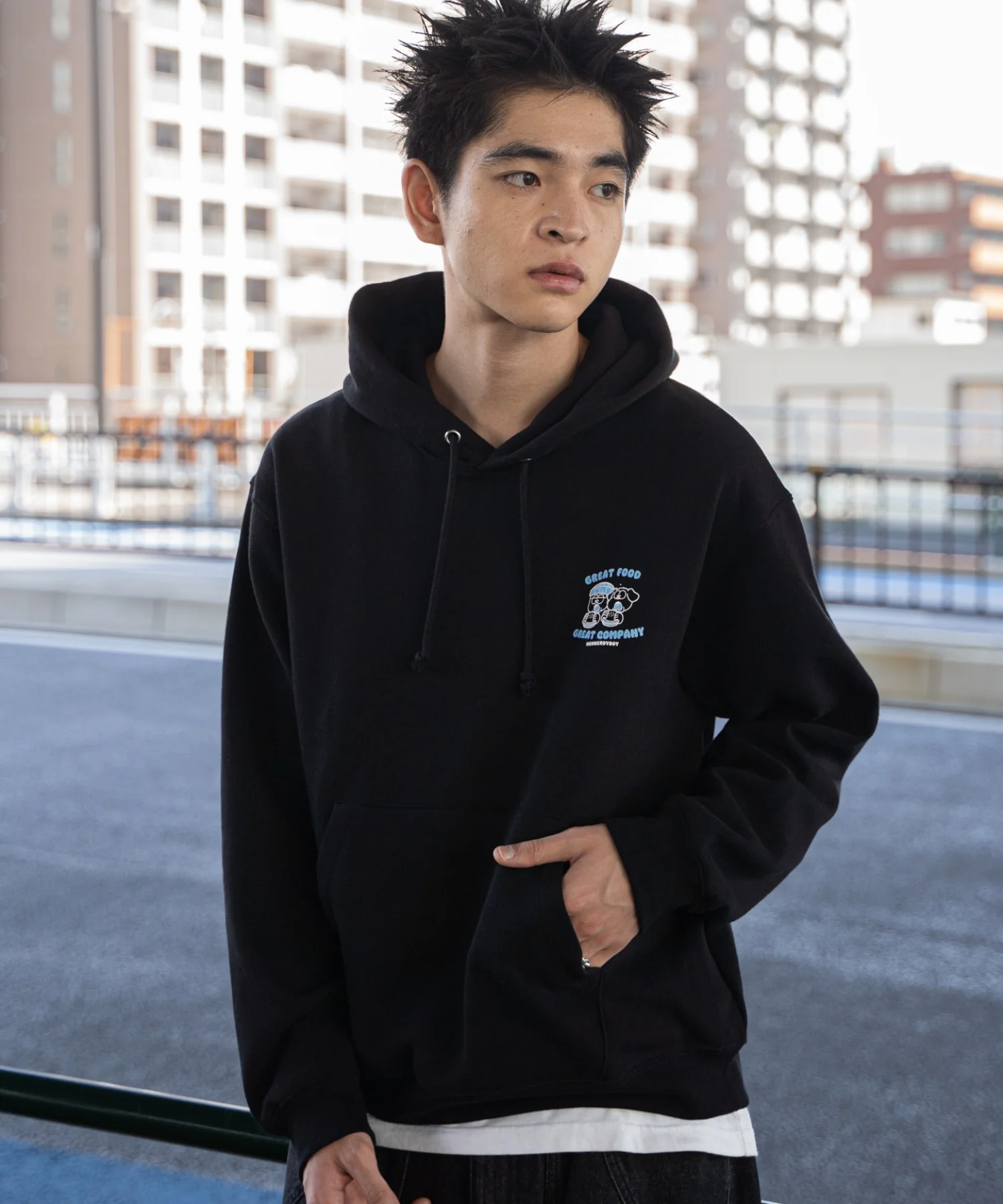 リラックスフィットTHEBOYグラフィックパーカー - Image 31