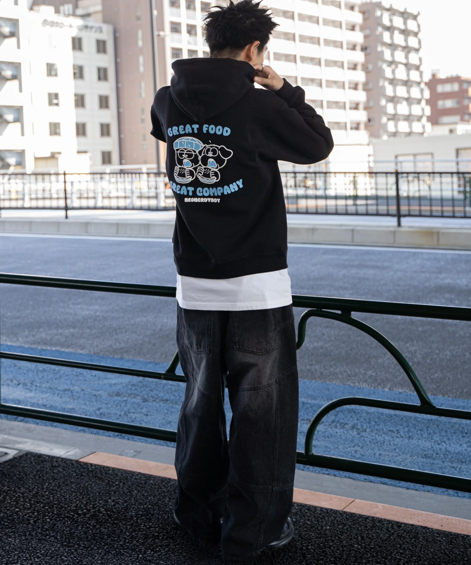 リラックスフィットTHEBOYグラフィックパーカー - Image 33