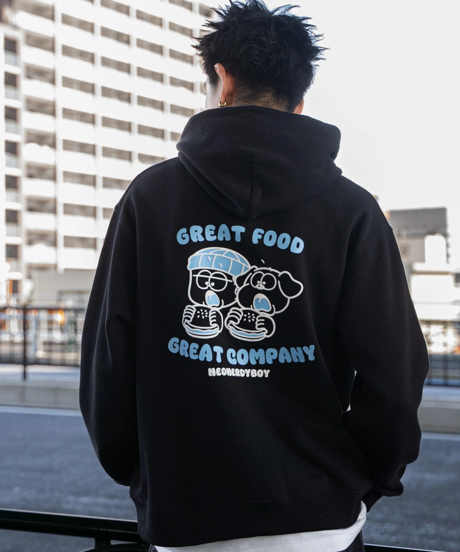 リラックスフィットTHEBOYグラフィックパーカー - Image 4