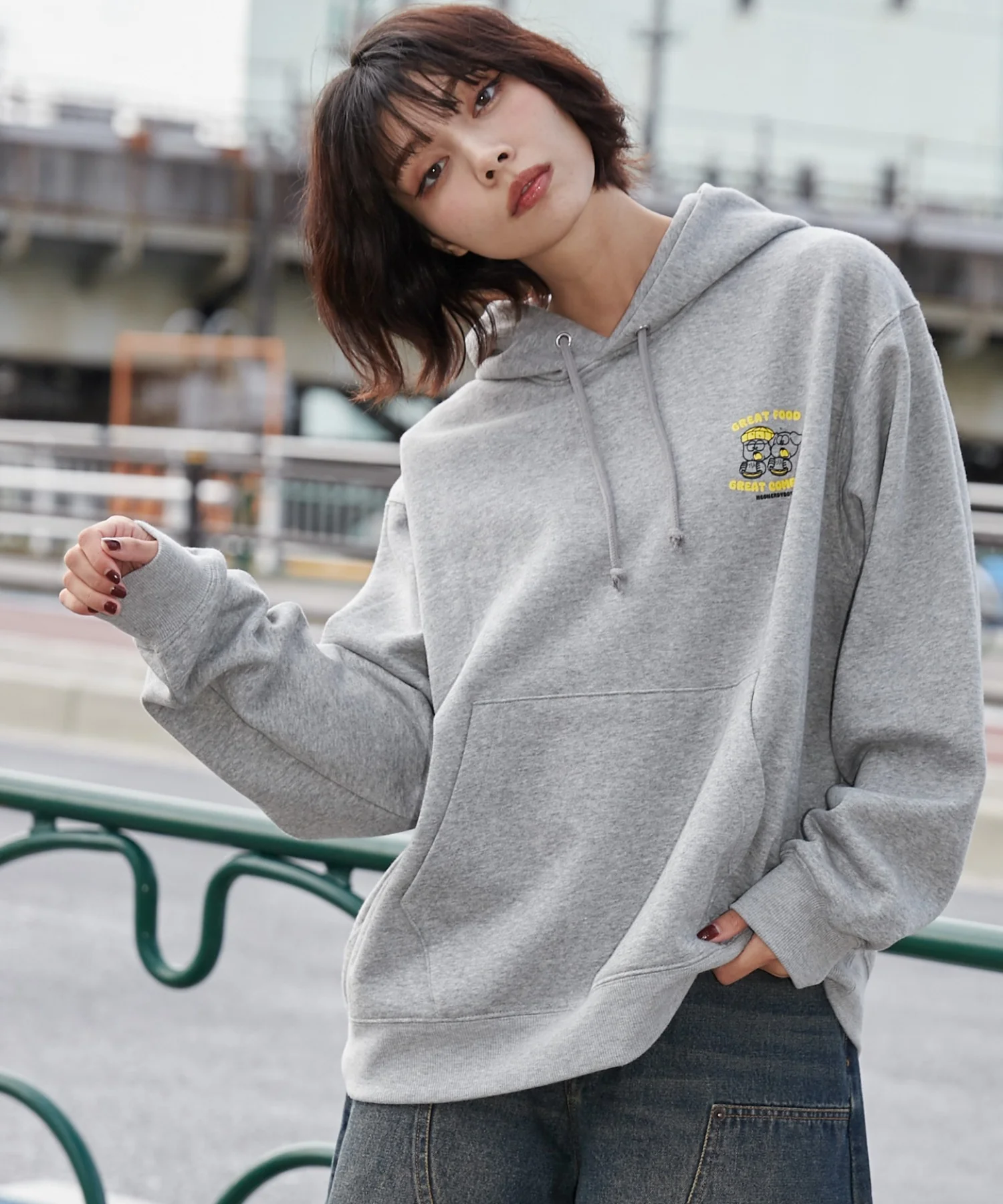 リラックスフィットTHEBOYグラフィックパーカー - Image 6