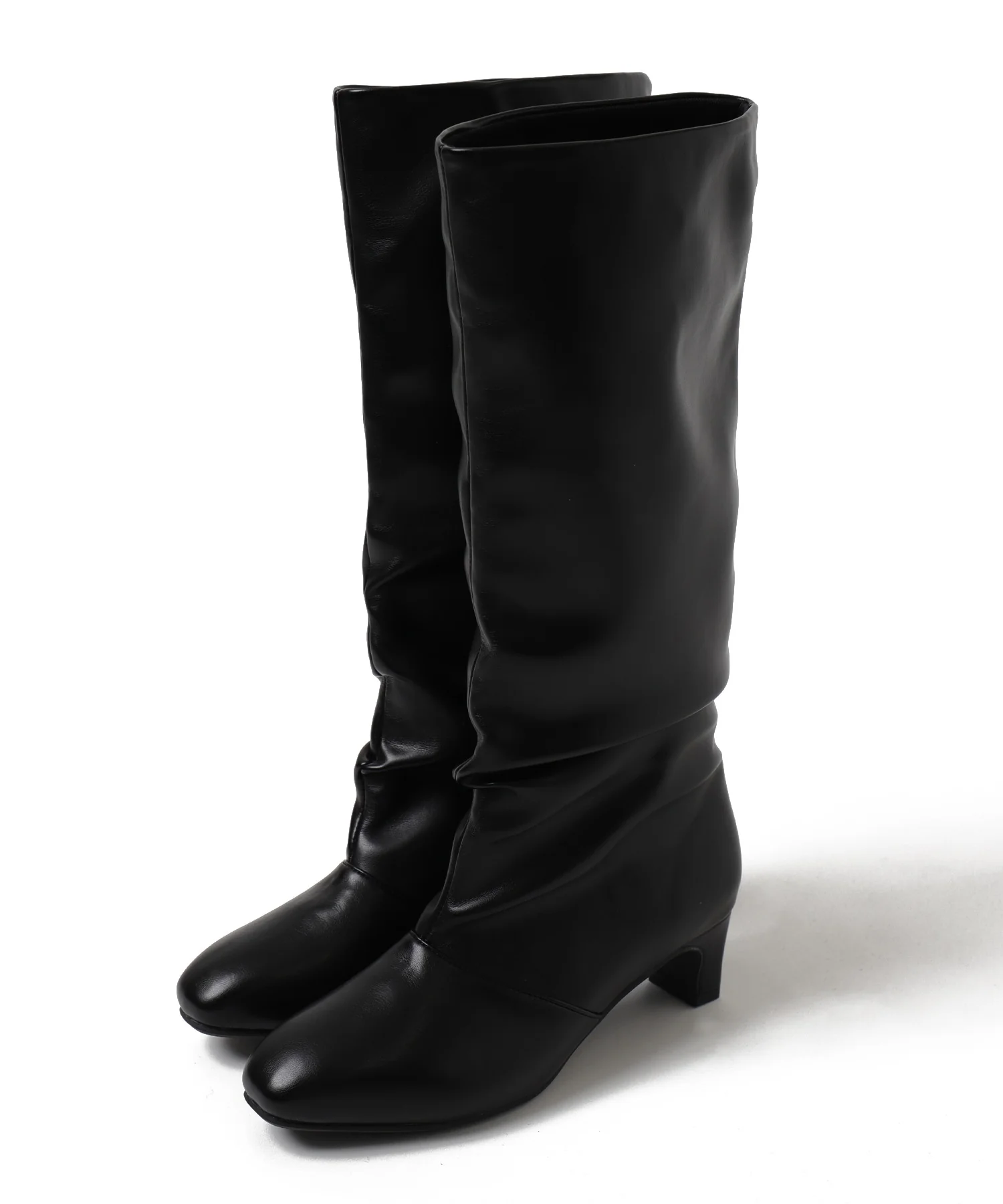 シャーリングポインテッドロングブーツ - Image 11