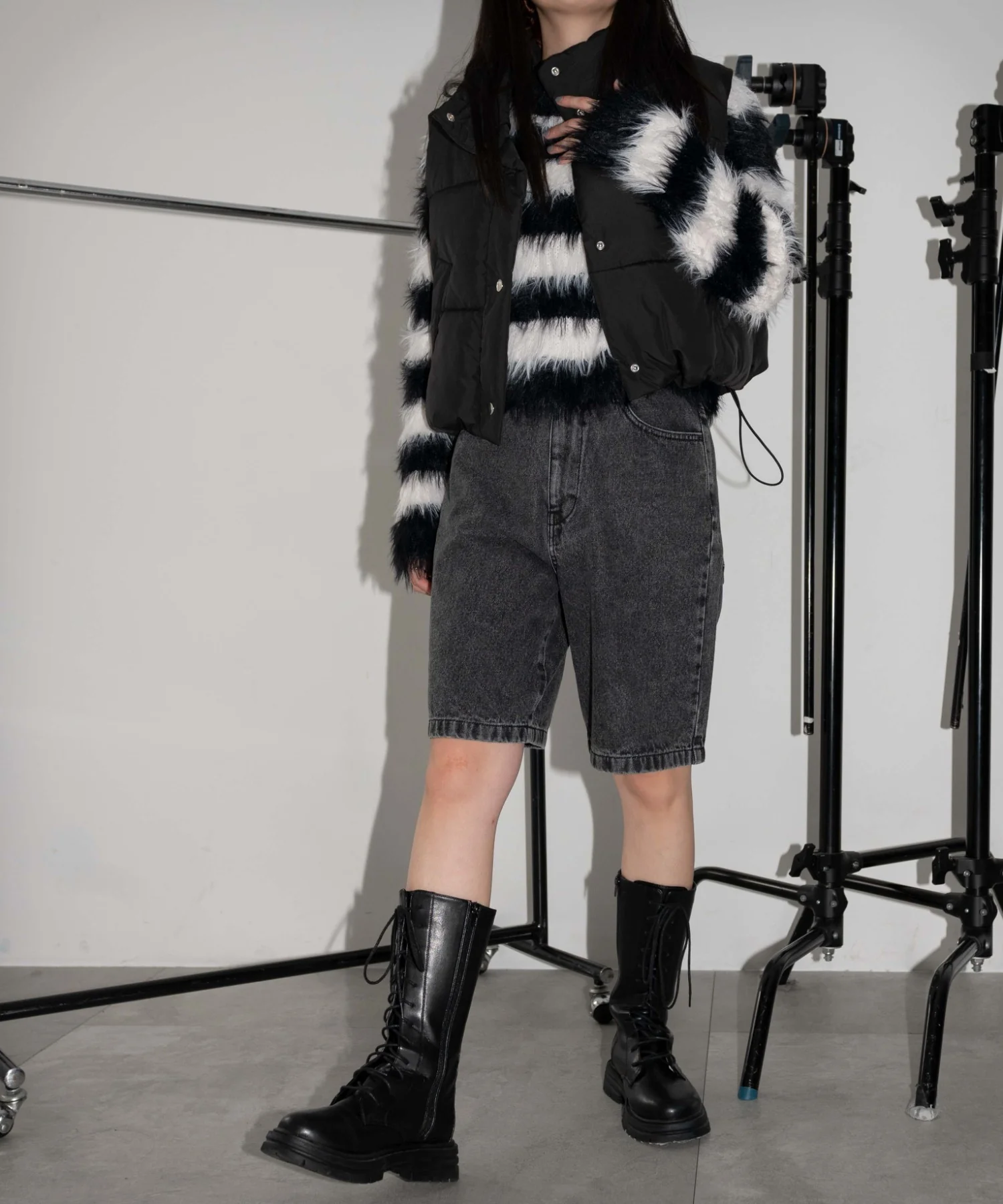 ヴィンテージウォッシュデニムハーフパンツ - Image 17