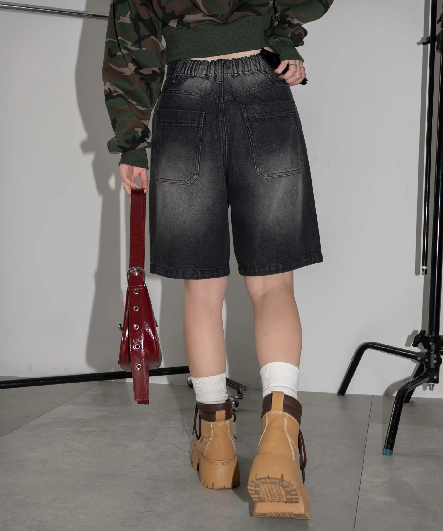 ヴィンテージウォッシュデニムハーフパンツ - Image 20