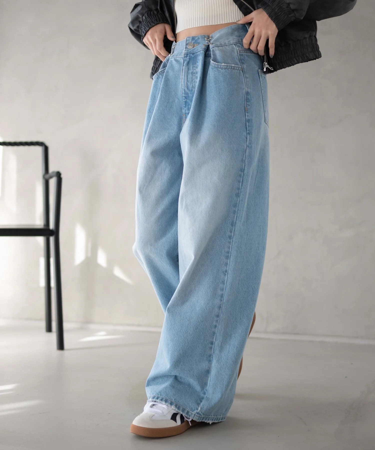 ウエストフックデニムワイドパンツ - Image 10