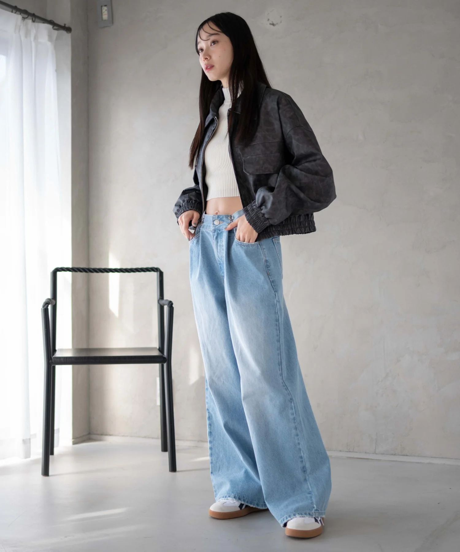 ウエストフックデニムワイドパンツ - Image 11