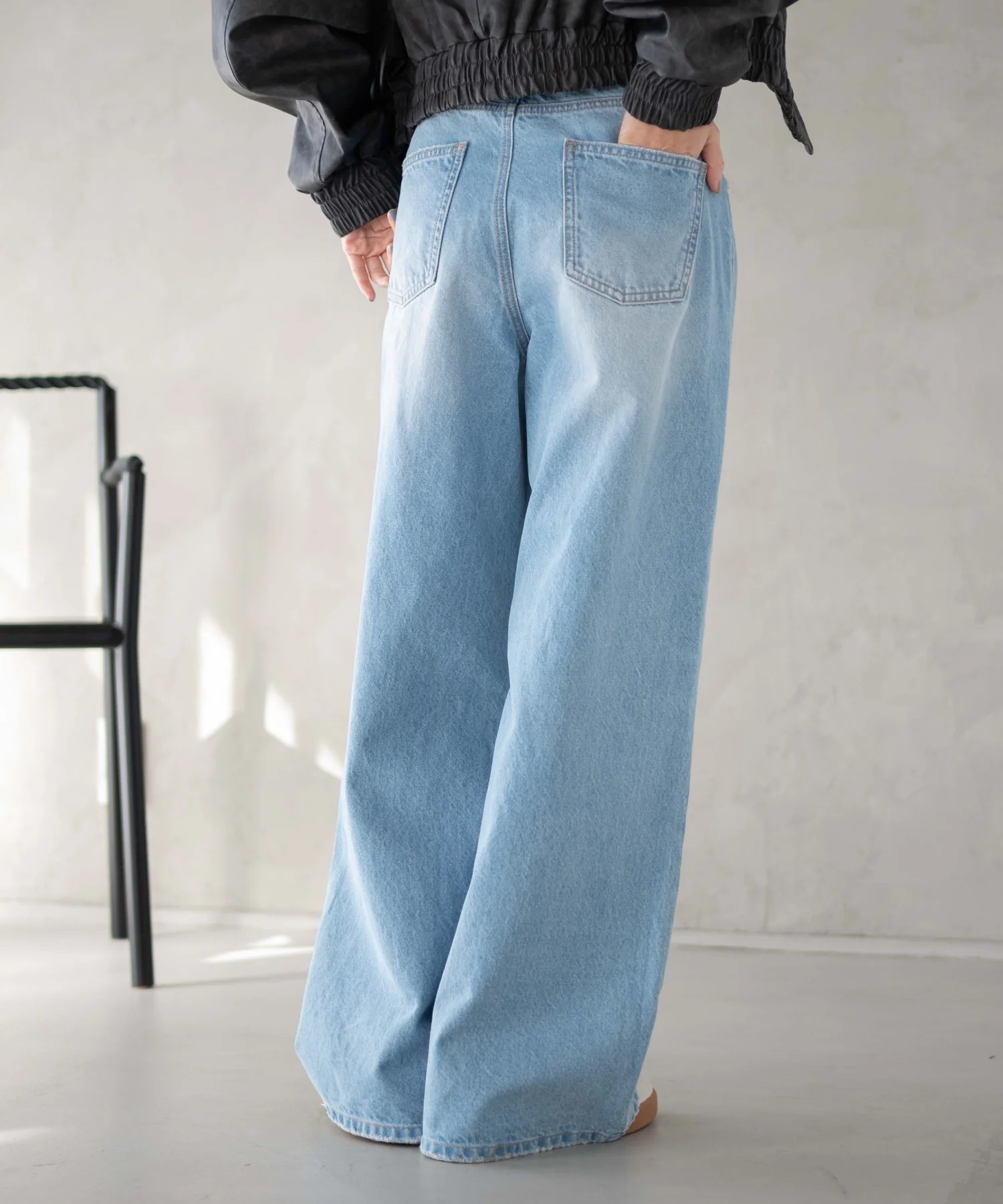 ウエストフックデニムワイドパンツ - Image 8