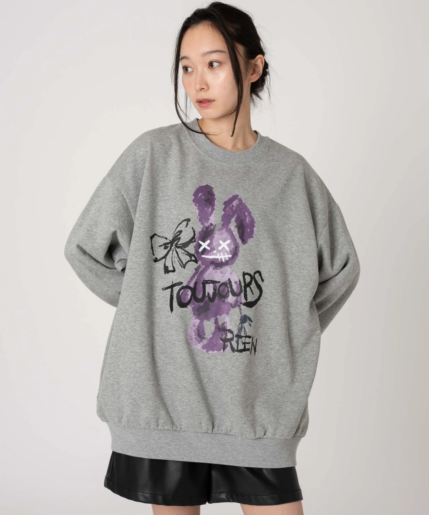 裏起毛アソートグラフィックプルオーバー - Image 5
