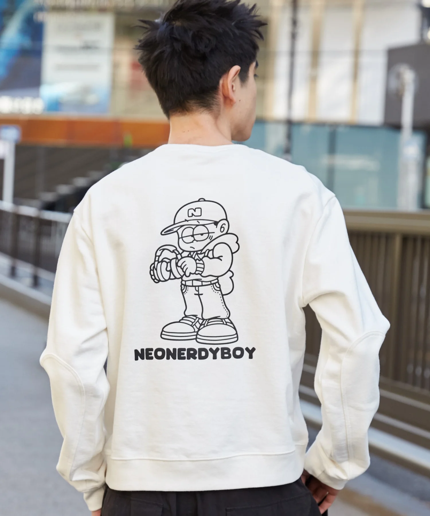 THEBOYエルボーパッチクルーネックPO - Image 2