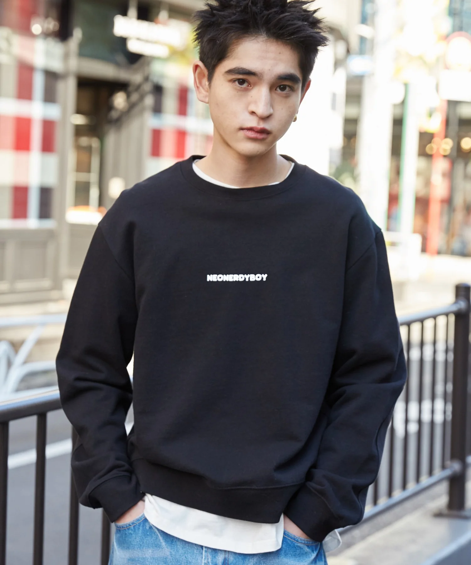 THEBOYエルボーパッチクルーネックPO - Image 25