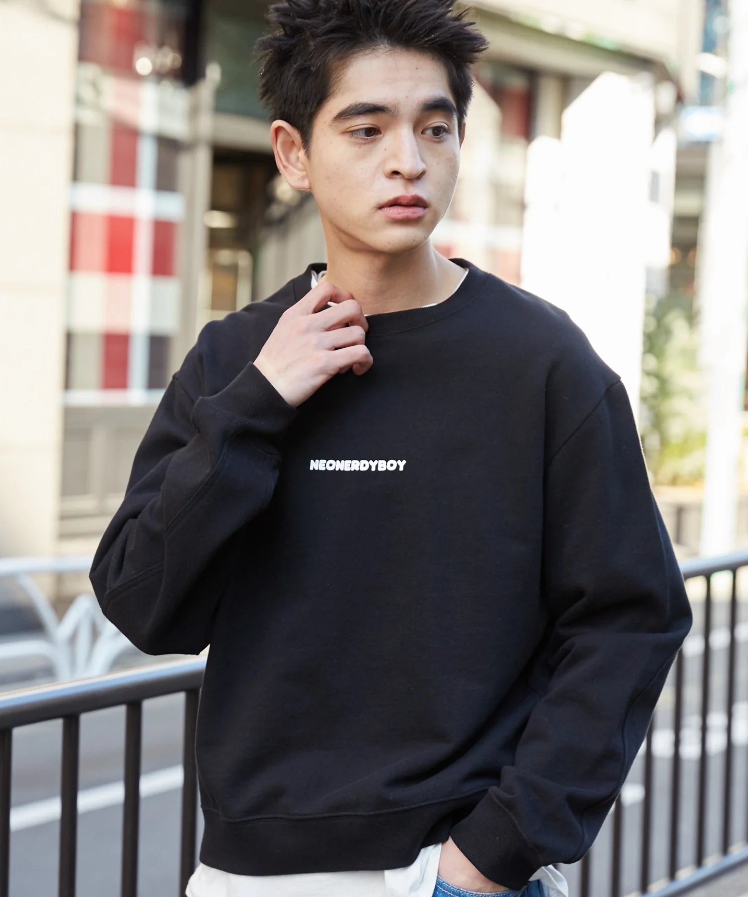 THEBOYエルボーパッチクルーネックPO - Image 26