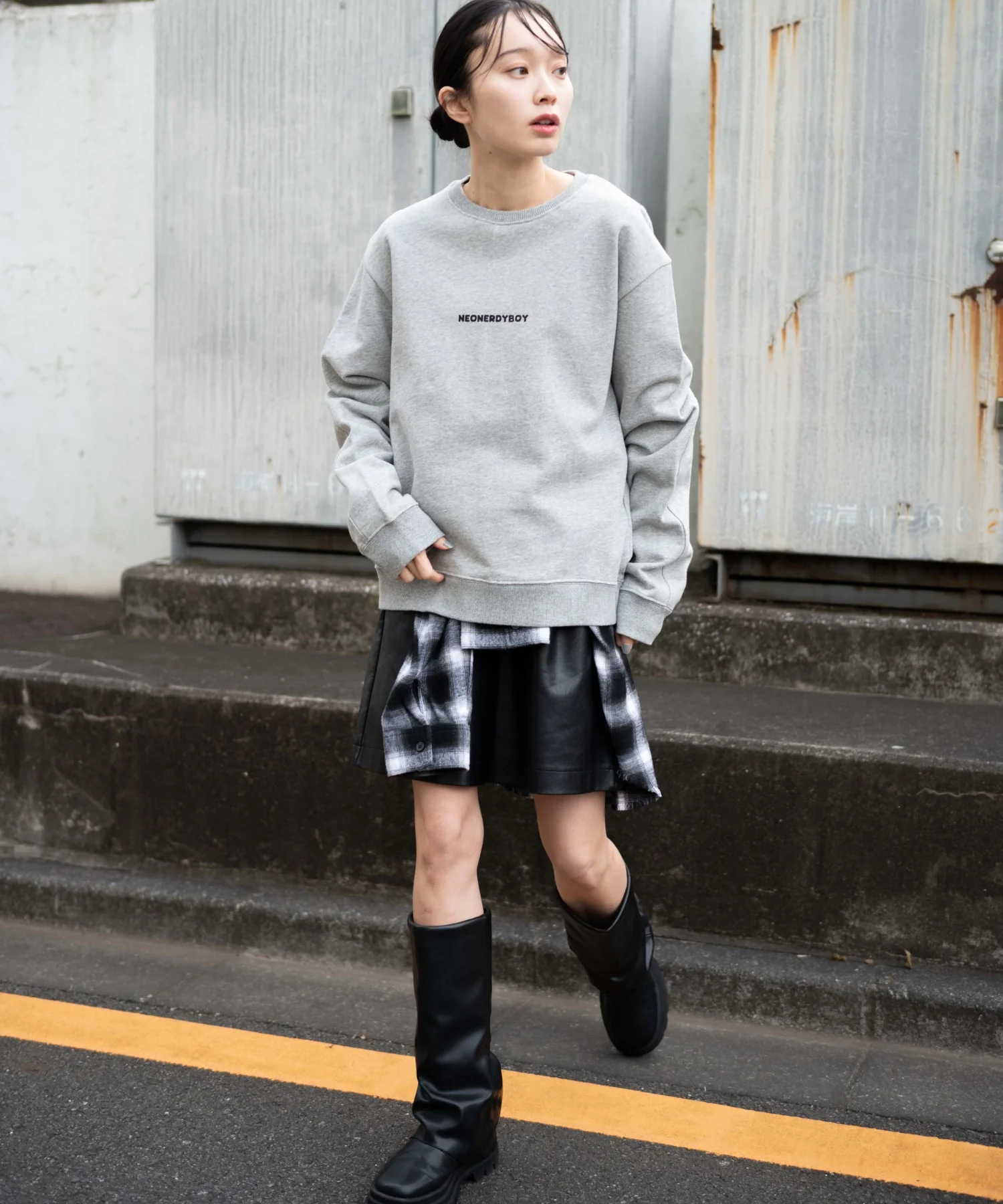 THEBOYエルボーパッチクルーネックPO - Image 9