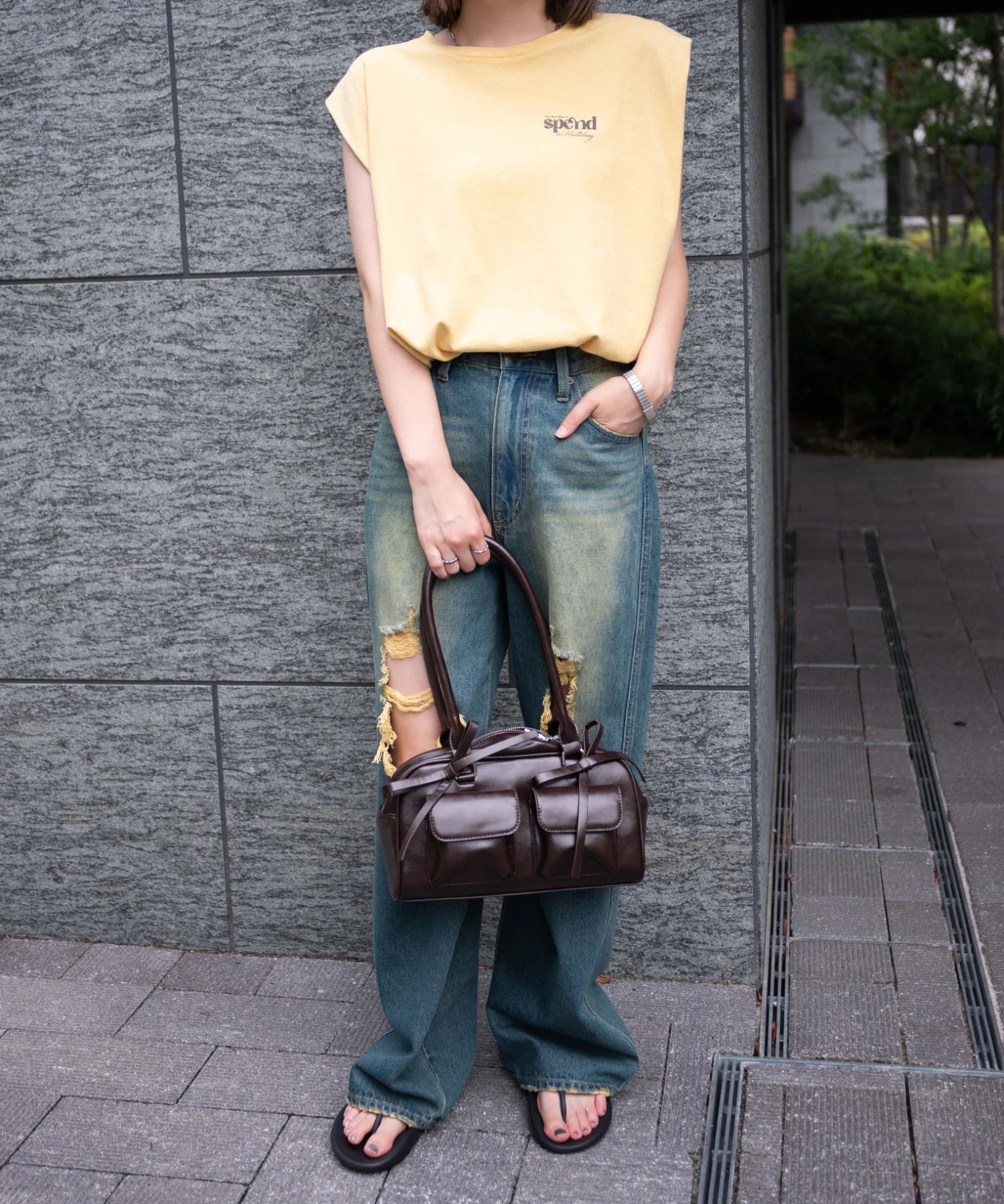 ヴィンテージウォッシュタックノースリーブT - Image 12