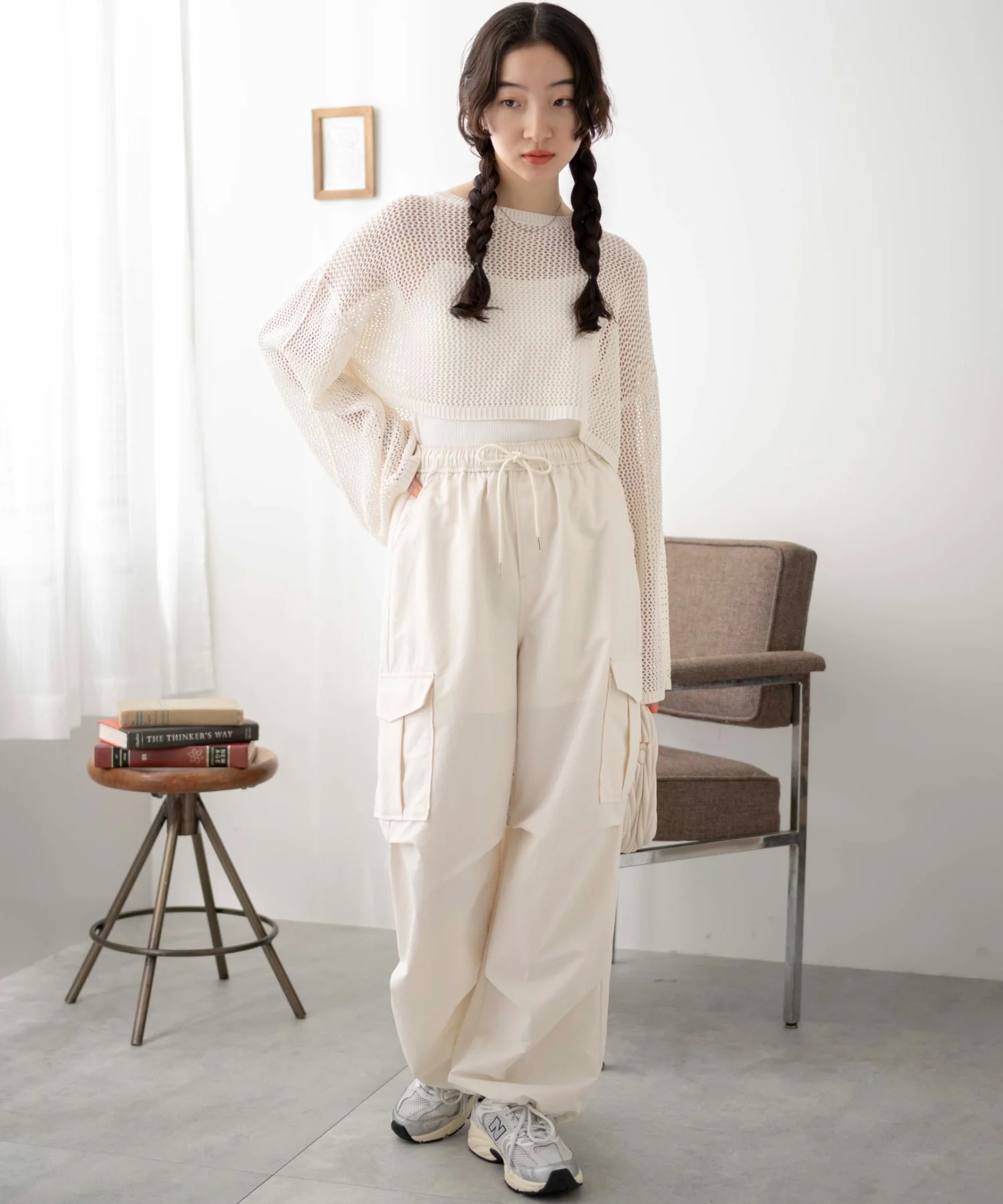 ショートメッシュニットプルオーバー - Image 10