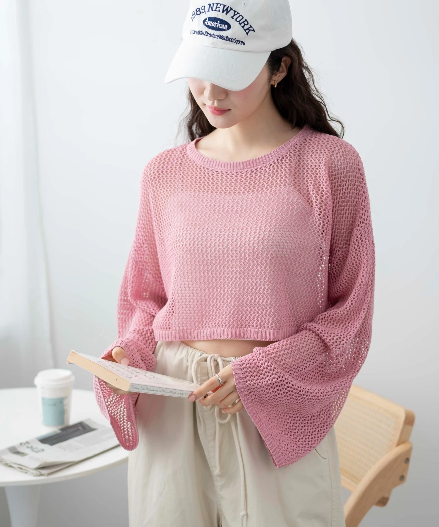 ショートメッシュニットプルオーバー - Image 15