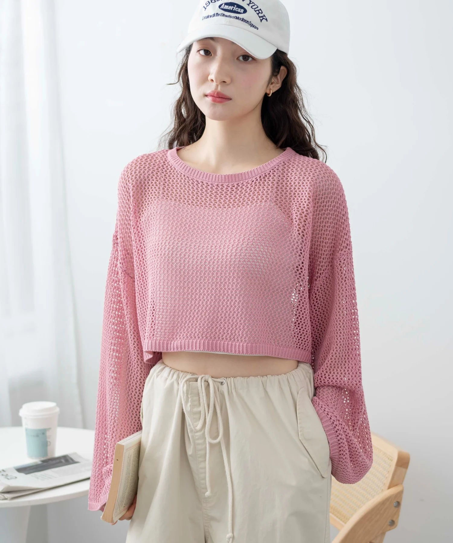 ショートメッシュニットプルオーバー - Image 16