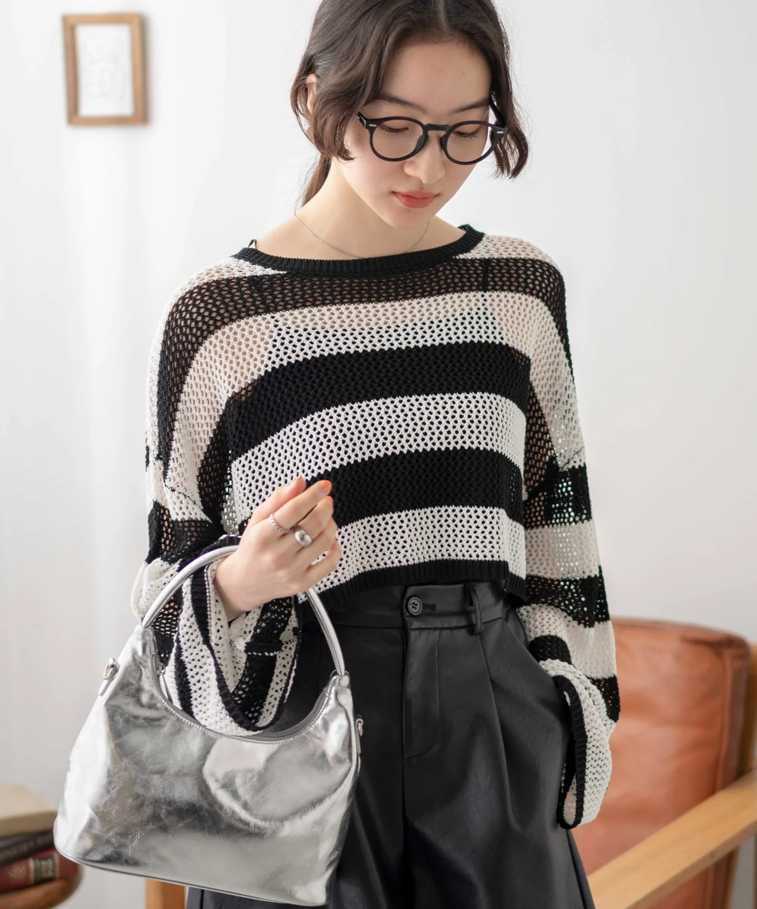 ショートメッシュニットプルオーバー - Image 19