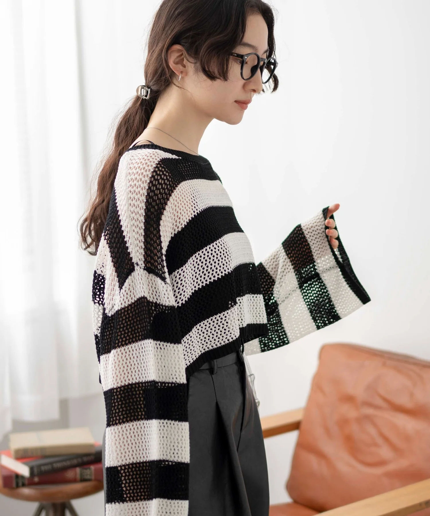 ショートメッシュニットプルオーバー - Image 20