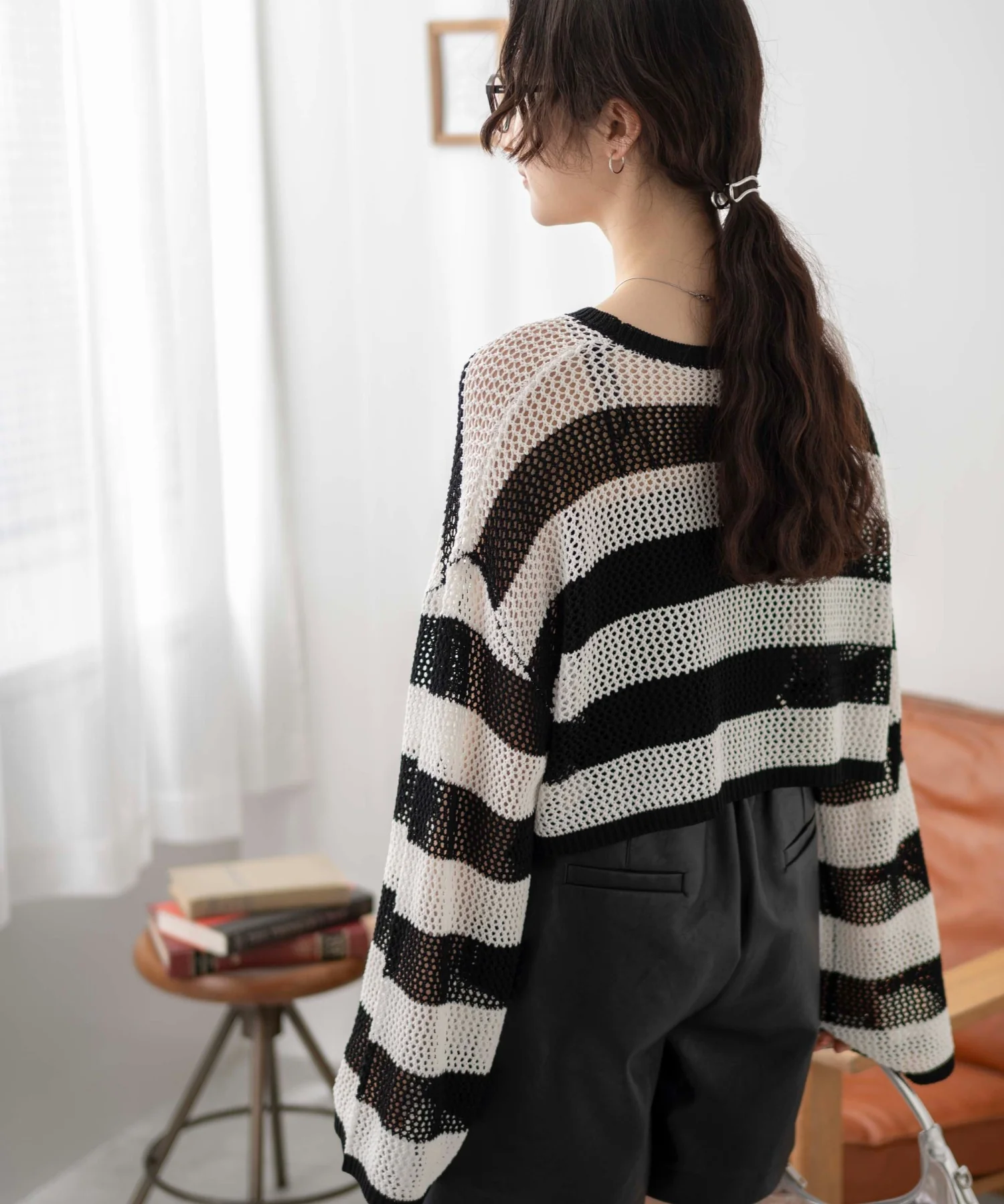 ショートメッシュニットプルオーバー - Image 21