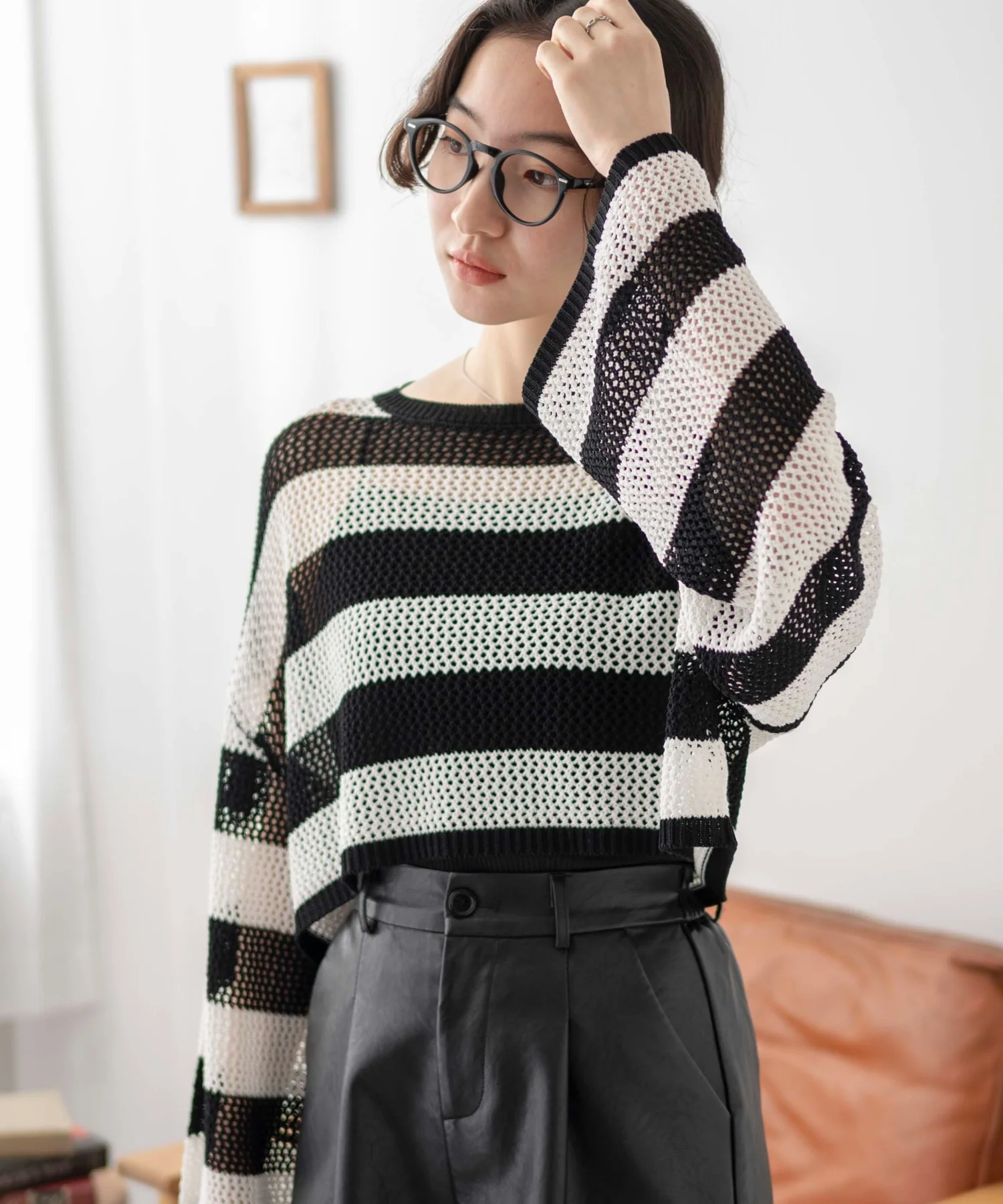 ショートメッシュニットプルオーバー - Image 22