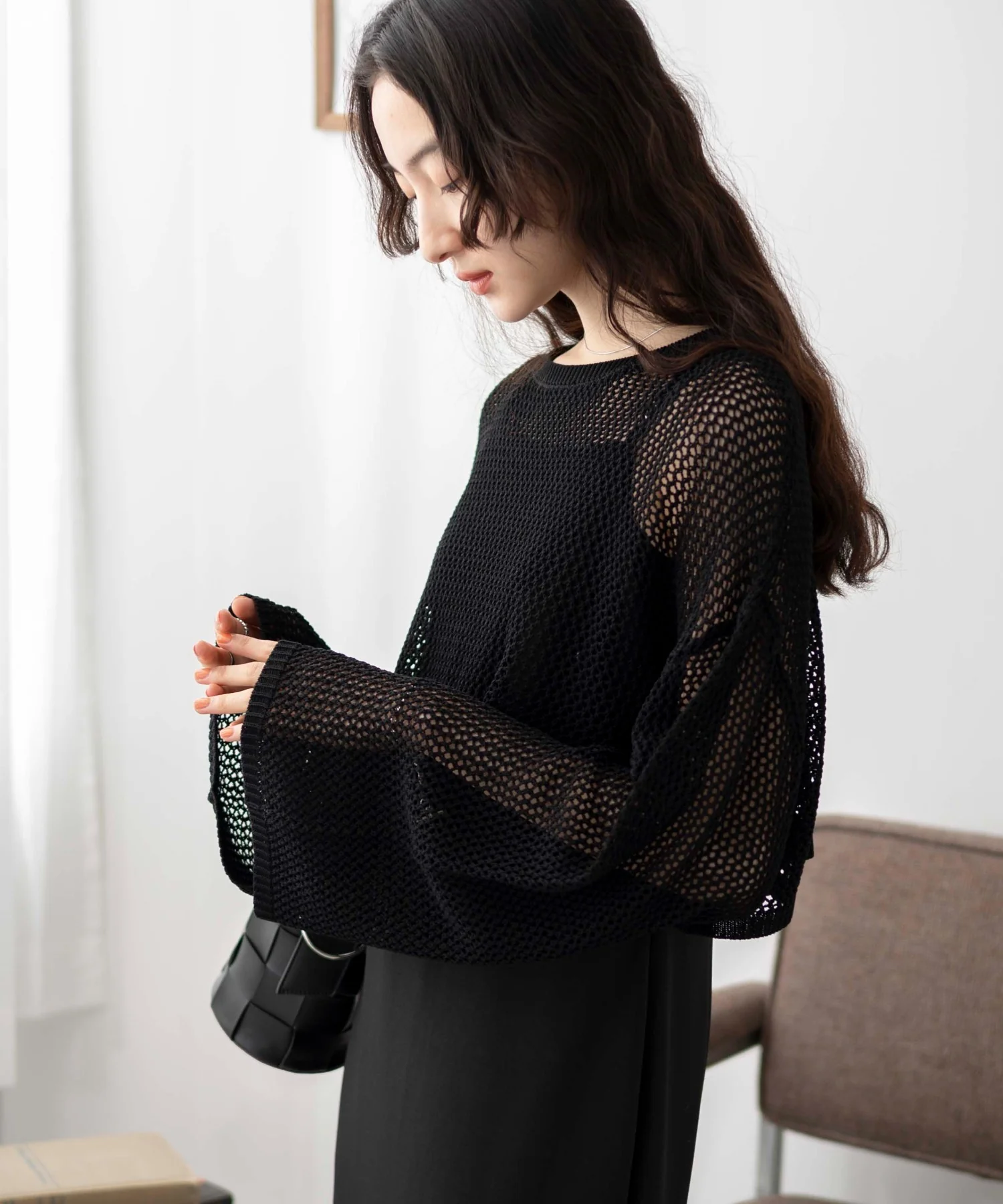 ショートメッシュニットプルオーバー - Image 26