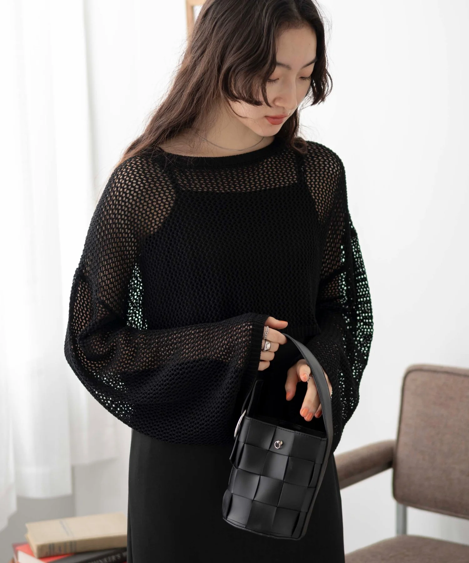 ショートメッシュニットプルオーバー - Image 27