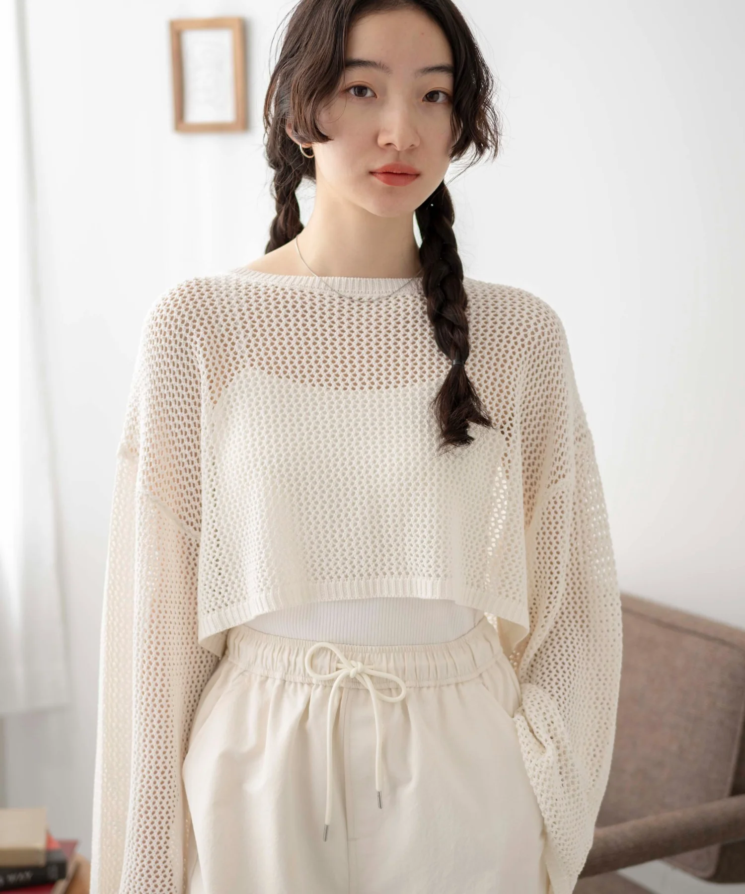 ショートメッシュニットプルオーバー - Image 29