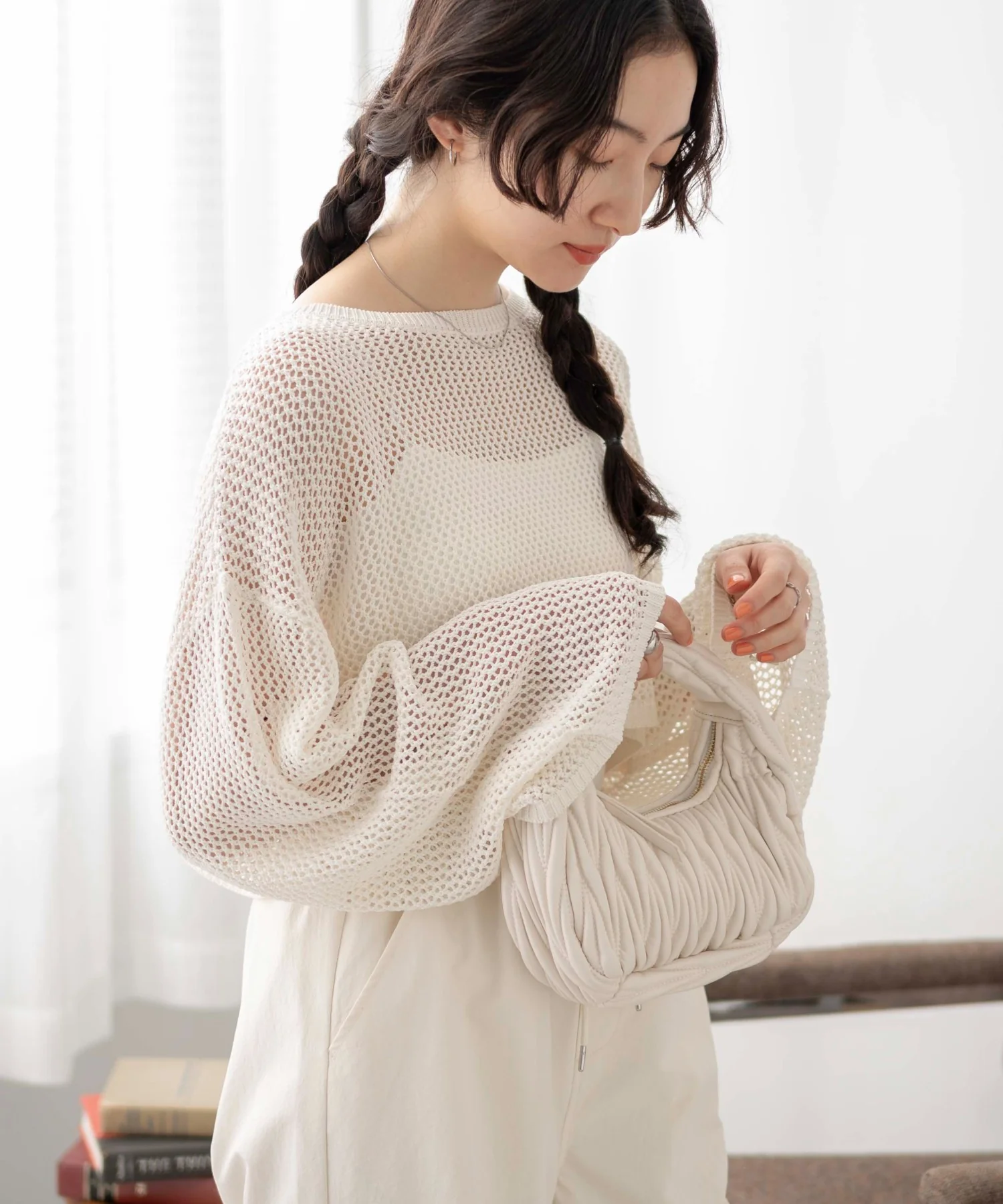 ショートメッシュニットプルオーバー - Image 31