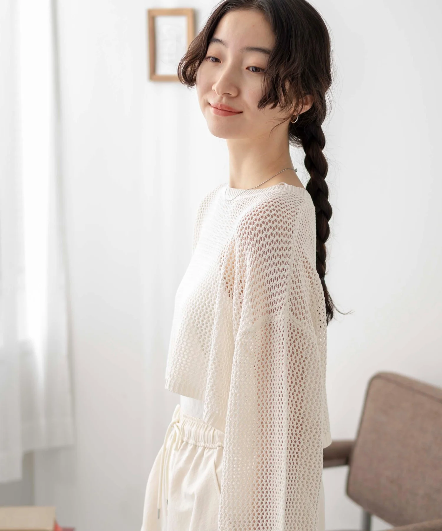 ショートメッシュニットプルオーバー - Image 32