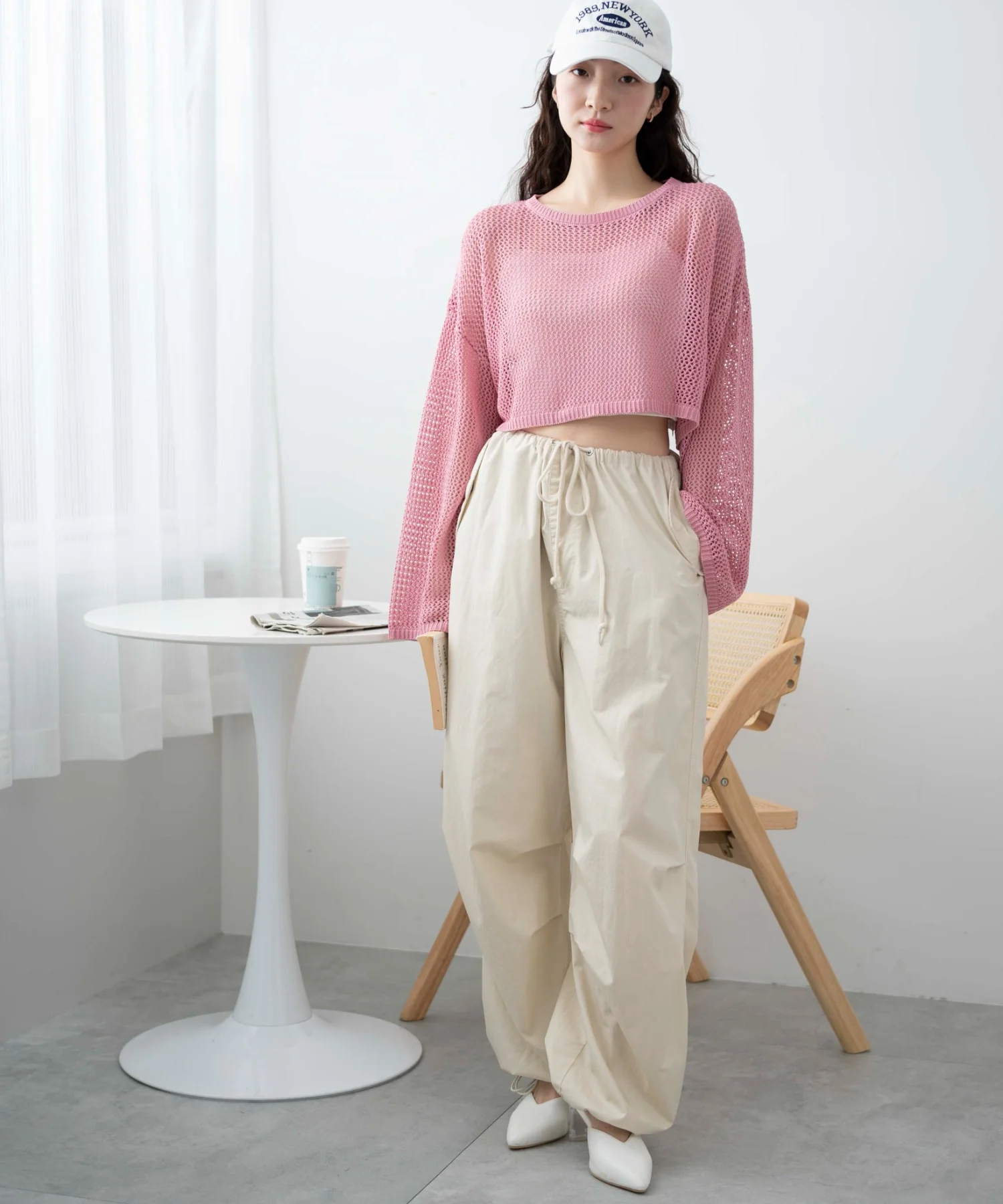 ショートメッシュニットプルオーバー - Image 7
