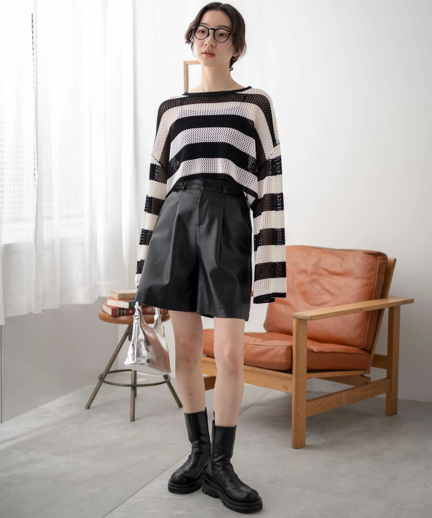 ショートメッシュニットプルオーバー - Image 8