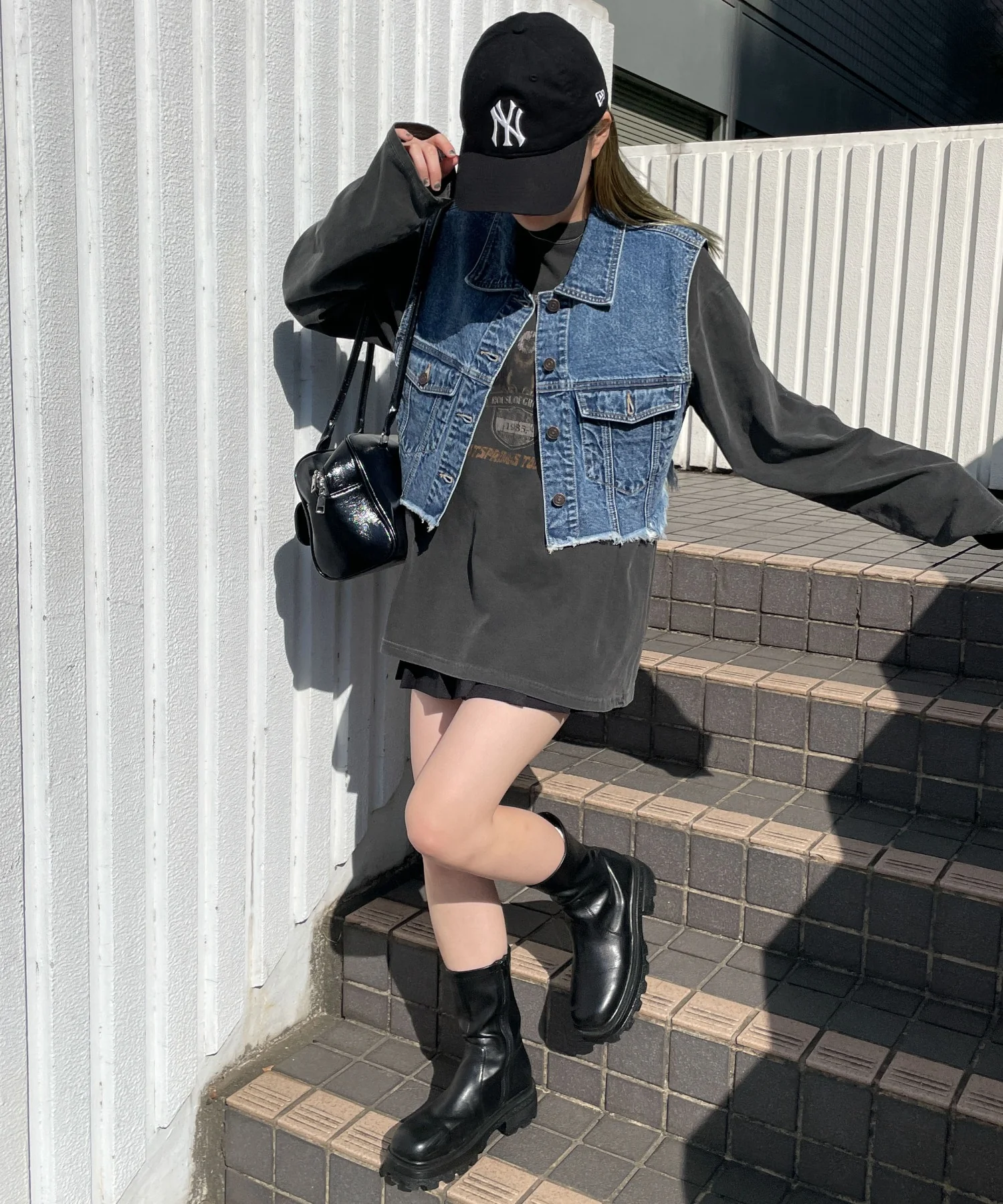 デニムショートベスト - Image 4