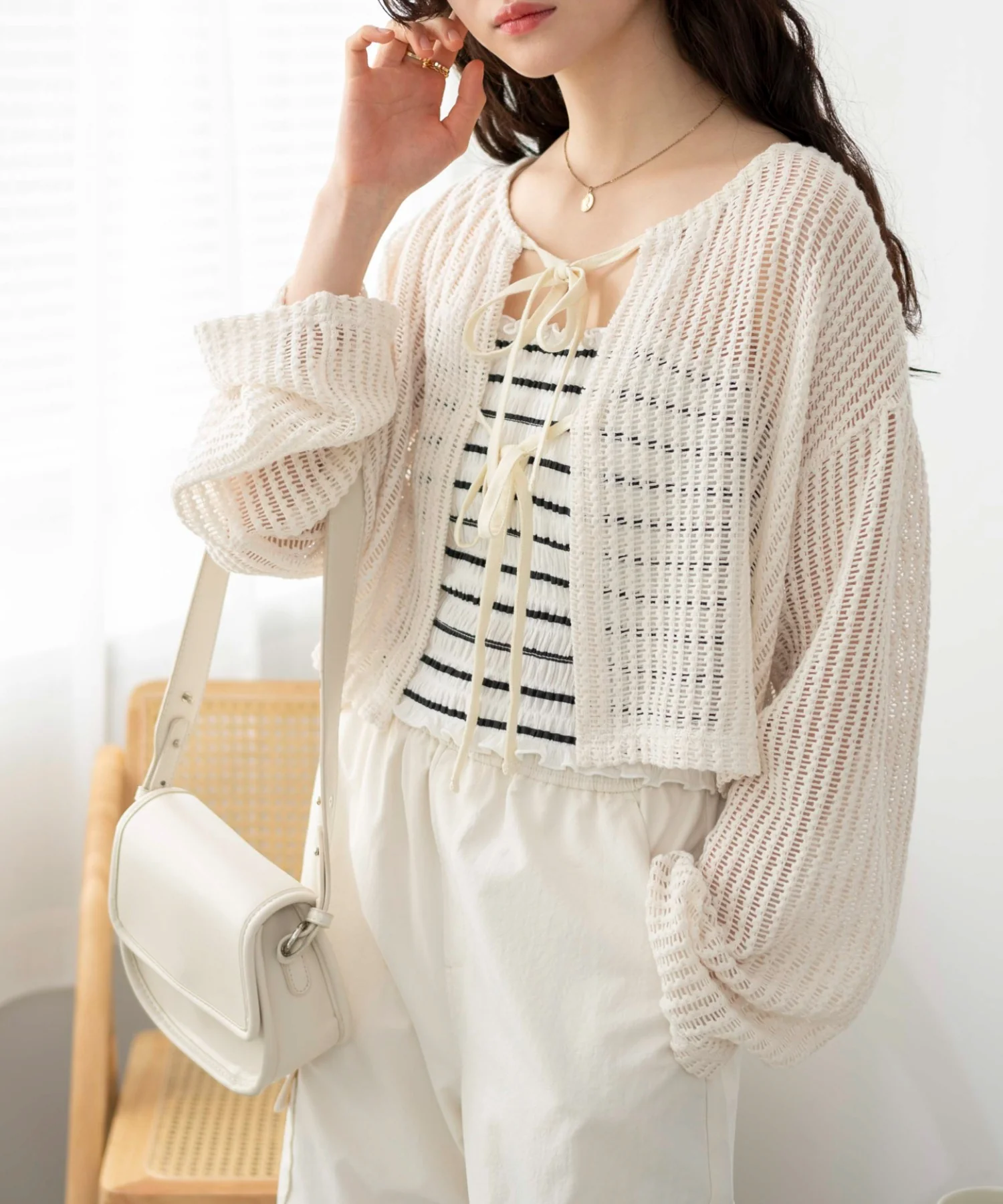 メッシュリボンカーディガン - Image 10
