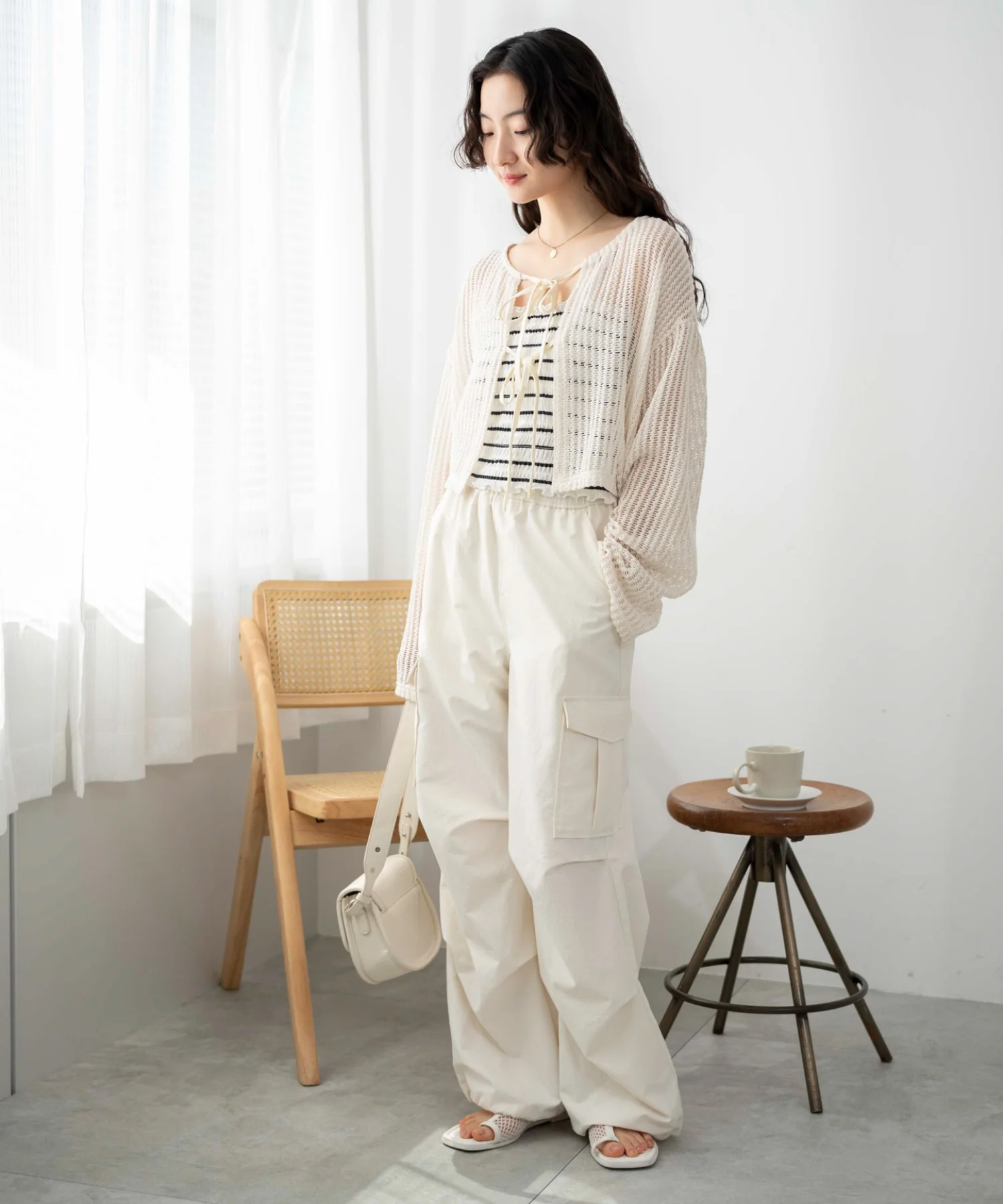 メッシュリボンカーディガン - Image 4